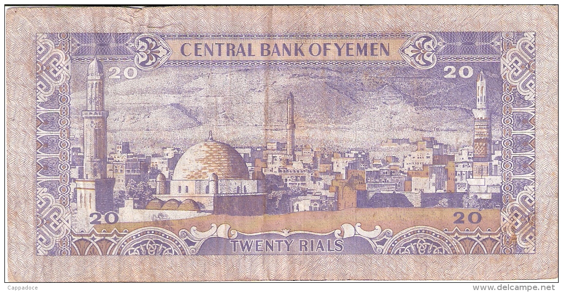 YEMEN ARABE REPUBLIQUE   20 Rials   ND (1985)   Sign.8   P. 19b - Yémen