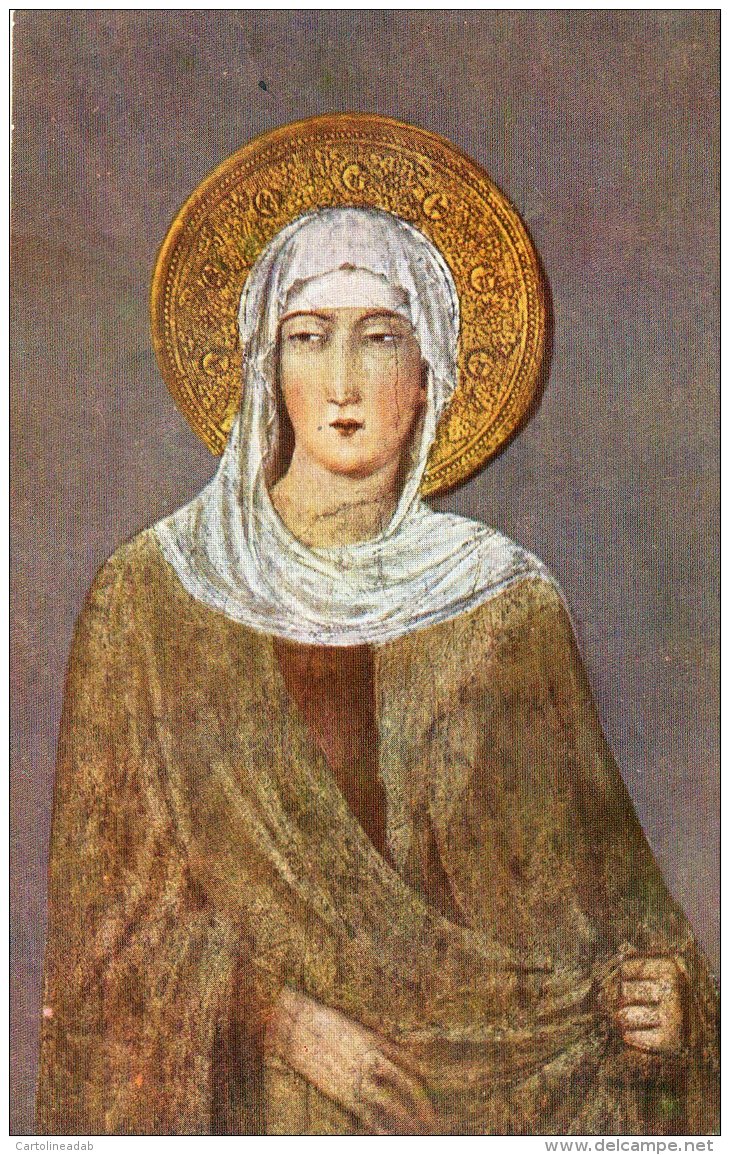 [DC9995] CPA - ASSISI - AFFRESCHI BASILICA SI S. FRANCESCO - S. CHIARA (SIMONE MARTINI) - Viaggiata - Old Postcard - Gemälde, Glasmalereien & Statuen