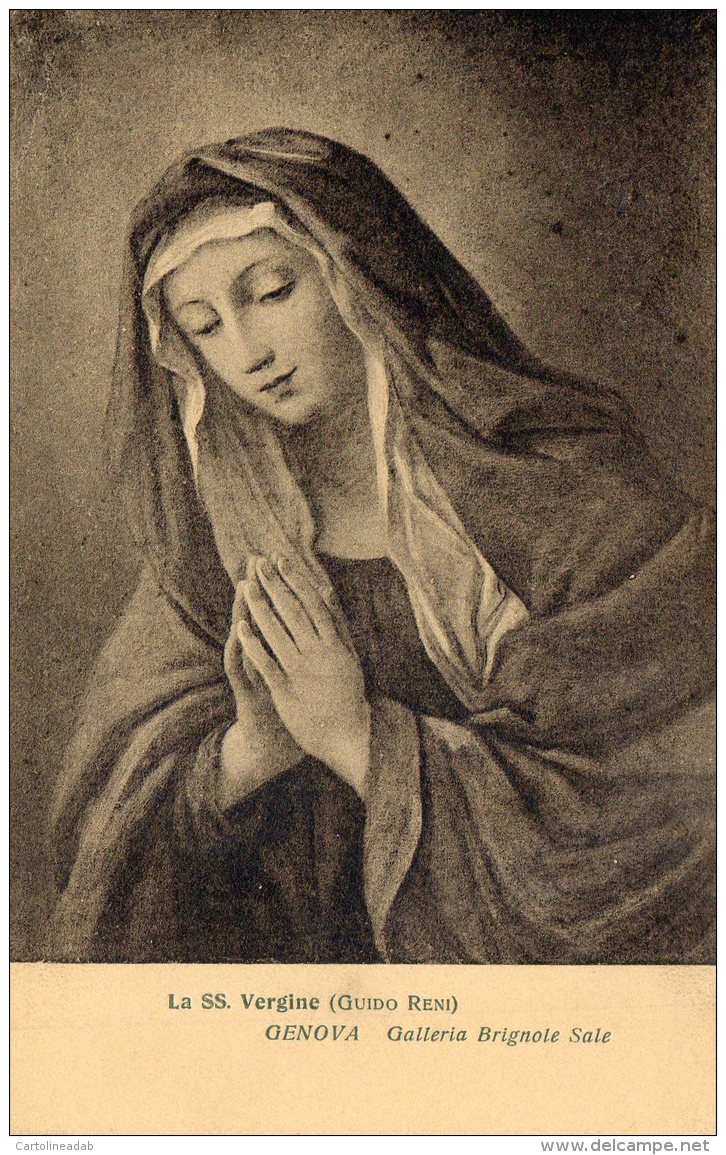 [DC9996] CPA - LA SS. VERGINE (GUIDO RENI) - GENOVA - GALLERIA BRIGNOLE SALE - Viaggiata - Old Postcard - Vergine Maria E Madonne