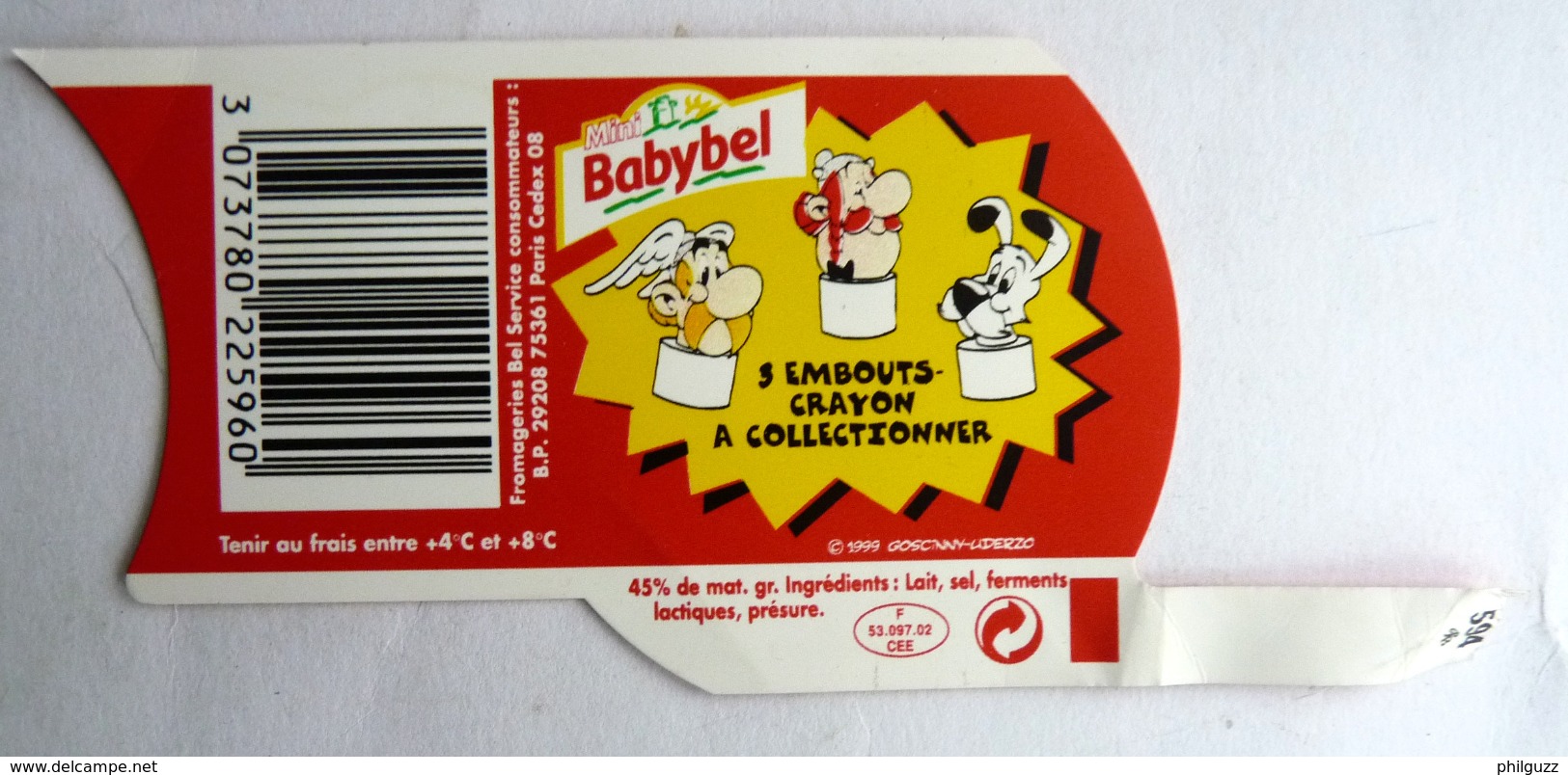 ETIQUETTE BABYBEL ASTERIX Embout De Crayon - Autres & Non Classés