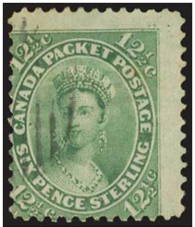 O Canada: 12 1/2c. Deep Yellow-green, U. (Stanley Gibbons 39). - Other & Unclassified