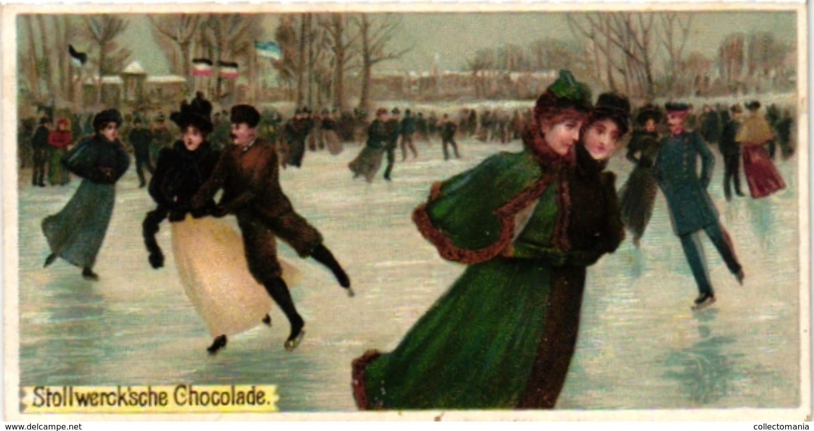 9 Cards Ice-Skating Patinage Sur Glace Eislaufen PUB Choc Gartmann Choic Stollwerck Alcacienne - Invierno