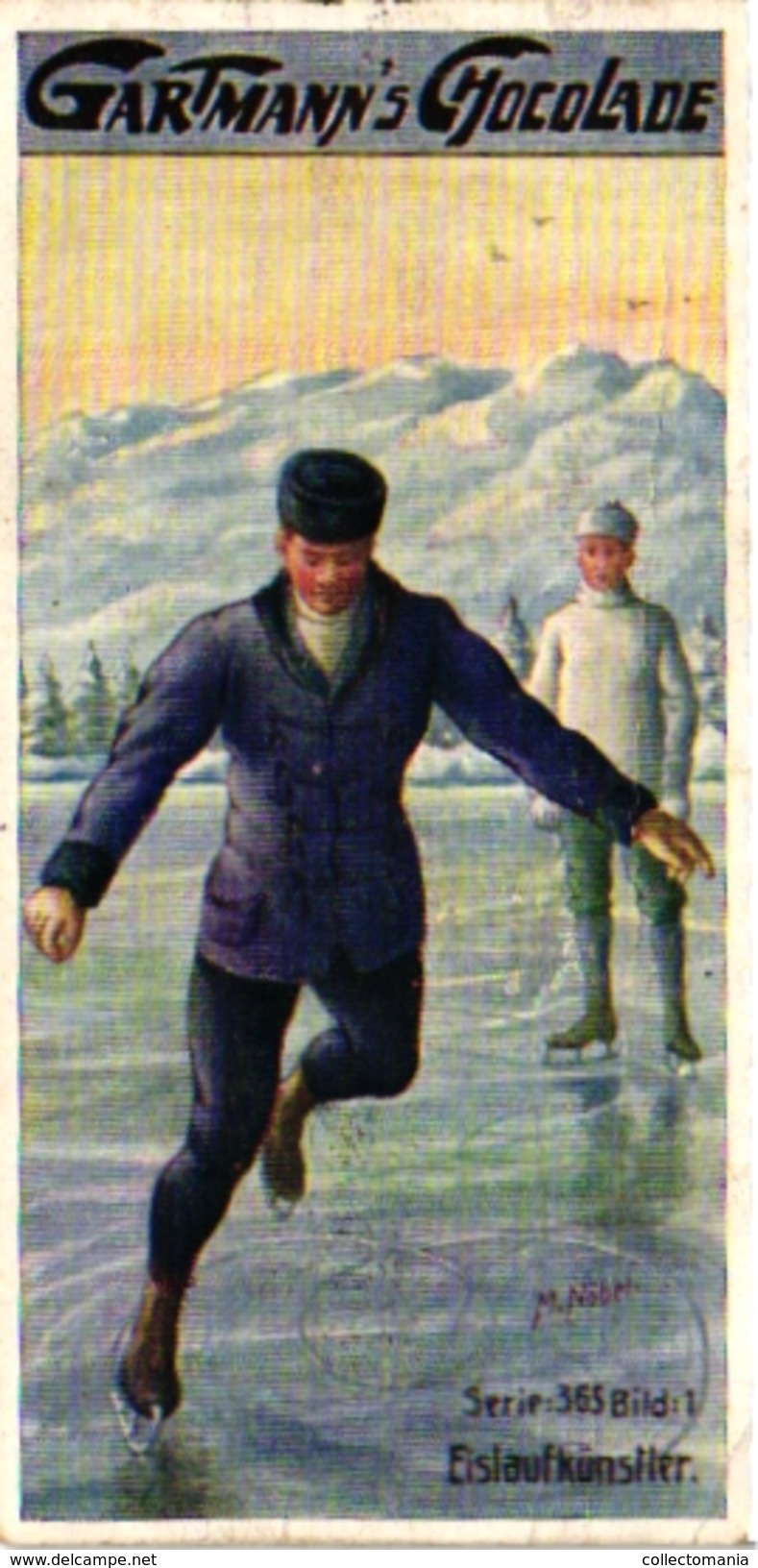 9 Cards Ice-Skating Patinage Sur Glace Eislaufen PUB Choc Gartmann Choic Stollwerck Alcacienne - Invierno