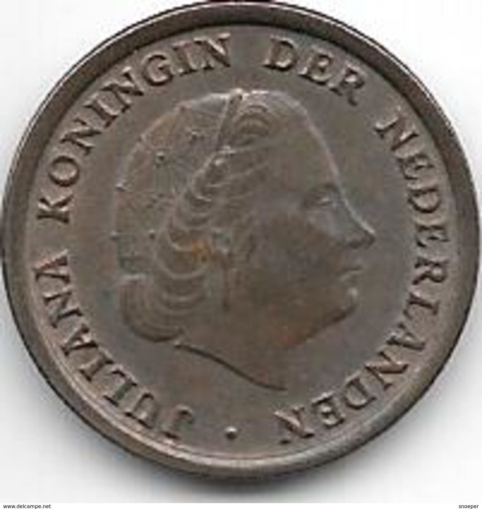 Netherlands 1 Cent 1966 Small Date Km 180   Xf+ - 1 Cent