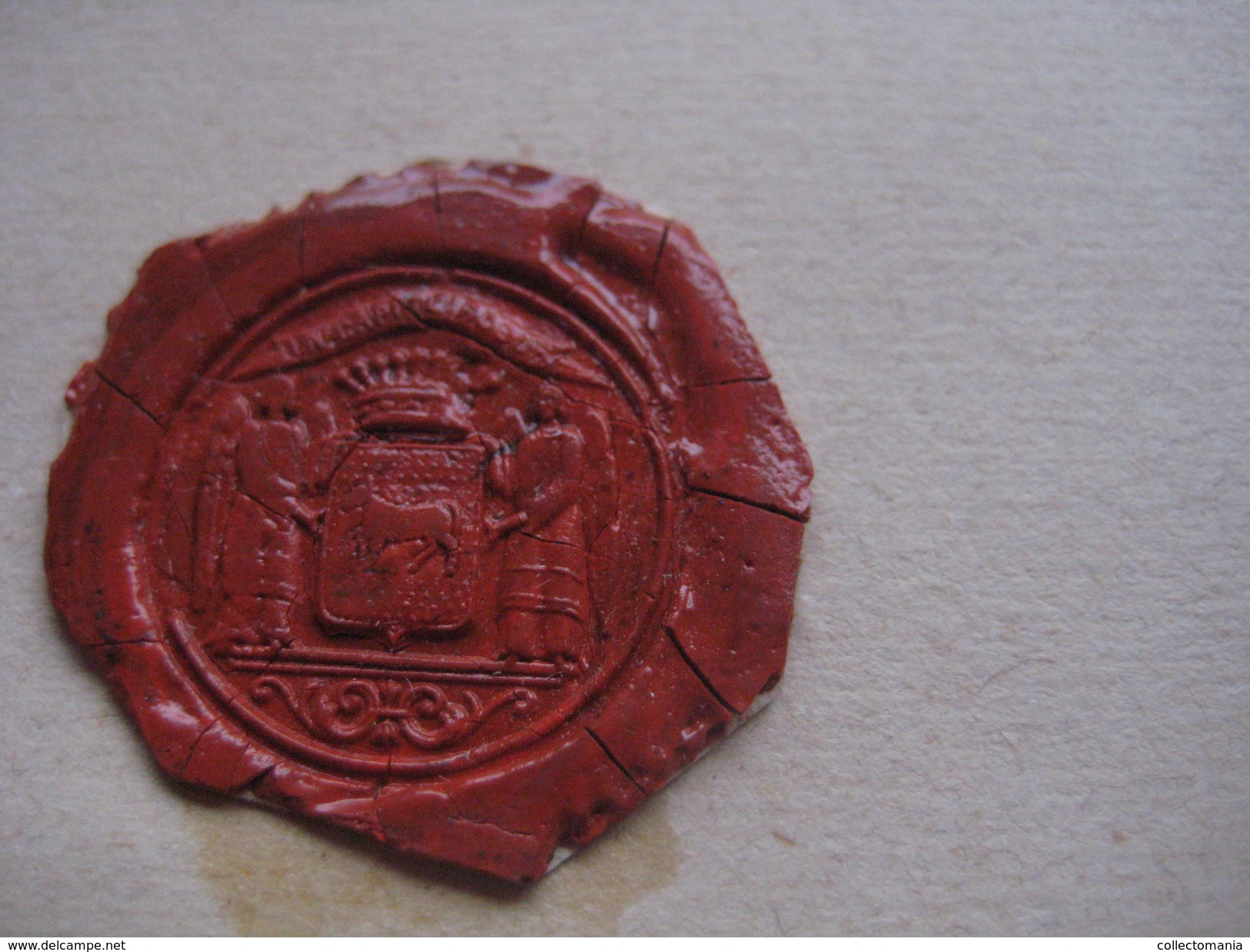 zegels van was - wax seals - lakzegels collection, 2cm à 4cm, before 1900 - sceaux de cire - adel familiekunde