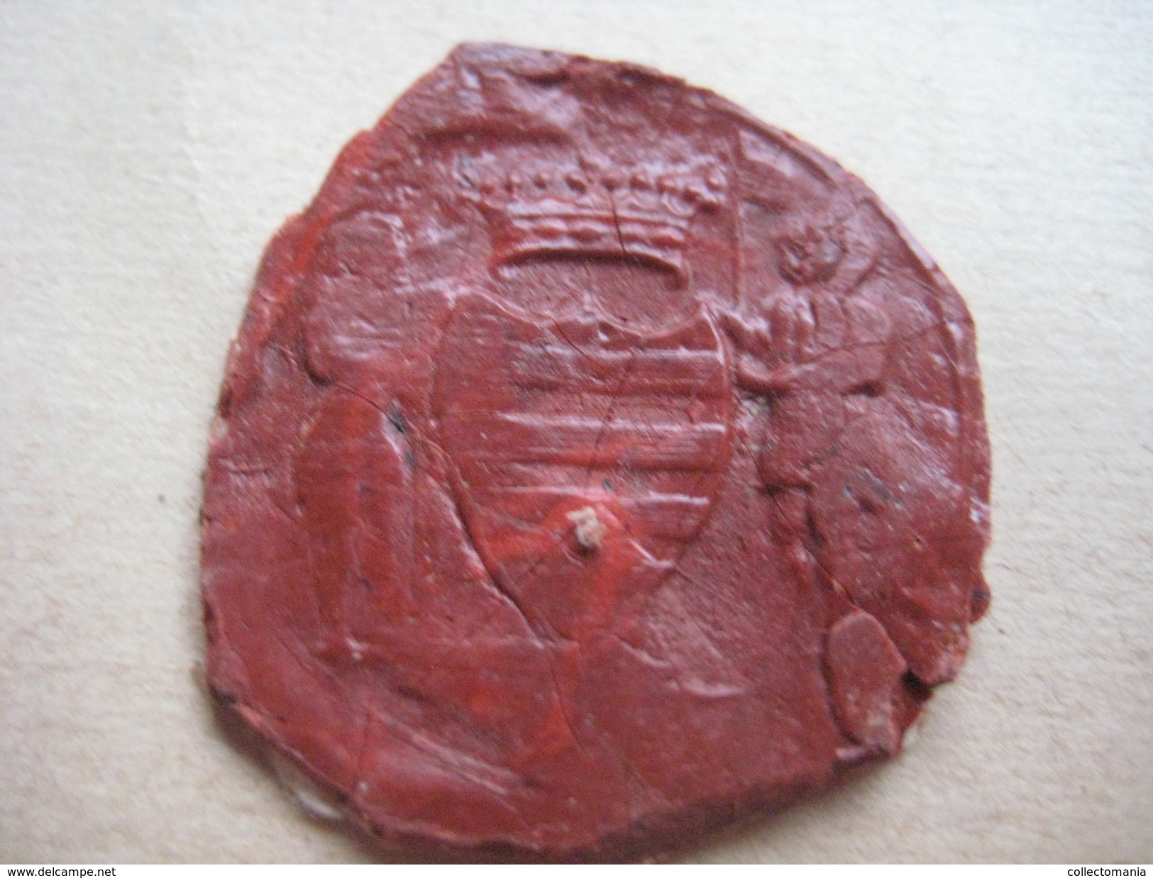 zegels van was - wax seals - lakzegels collection, 2cm à 4cm, before 1900 - sceaux de cire - adel familiekunde