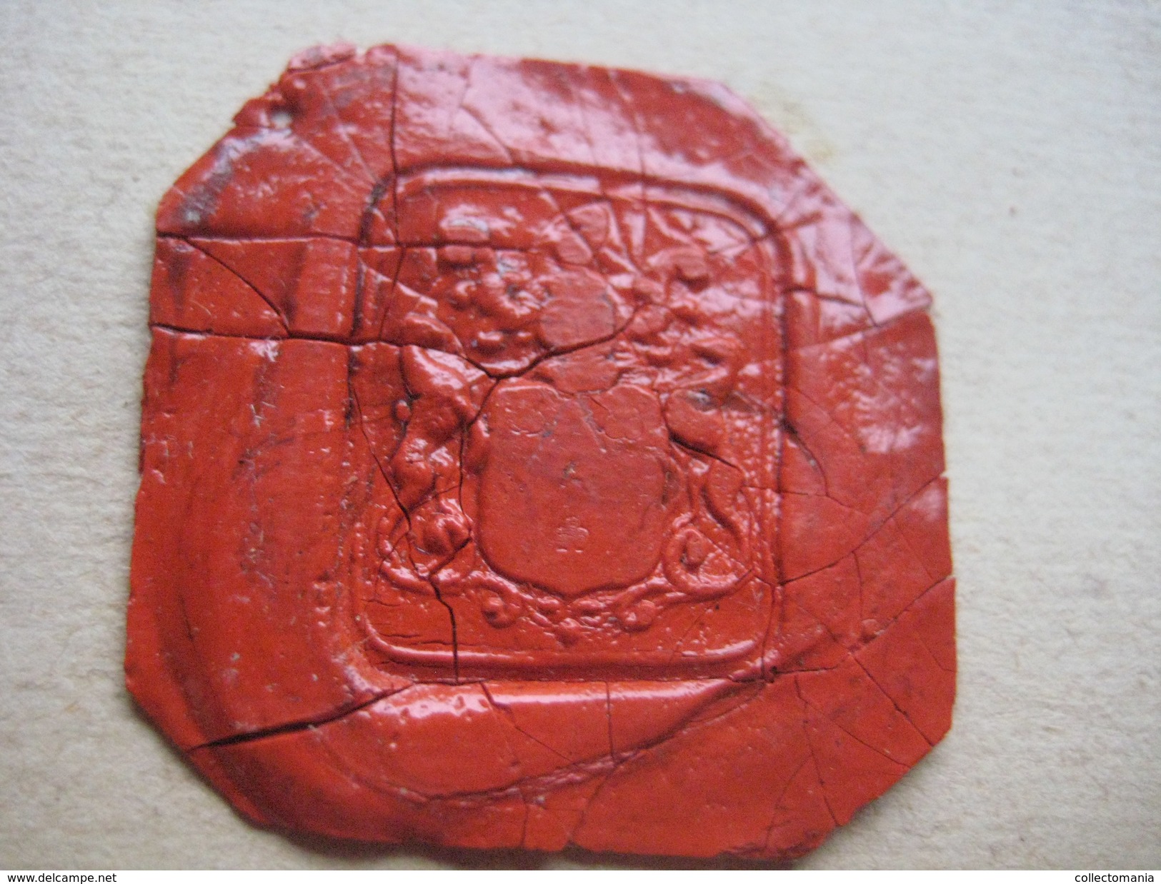 zegels van was - wax seals - lakzegels collection, 2cm à 4cm, before 1900 - sceaux de cire - adel familiekunde