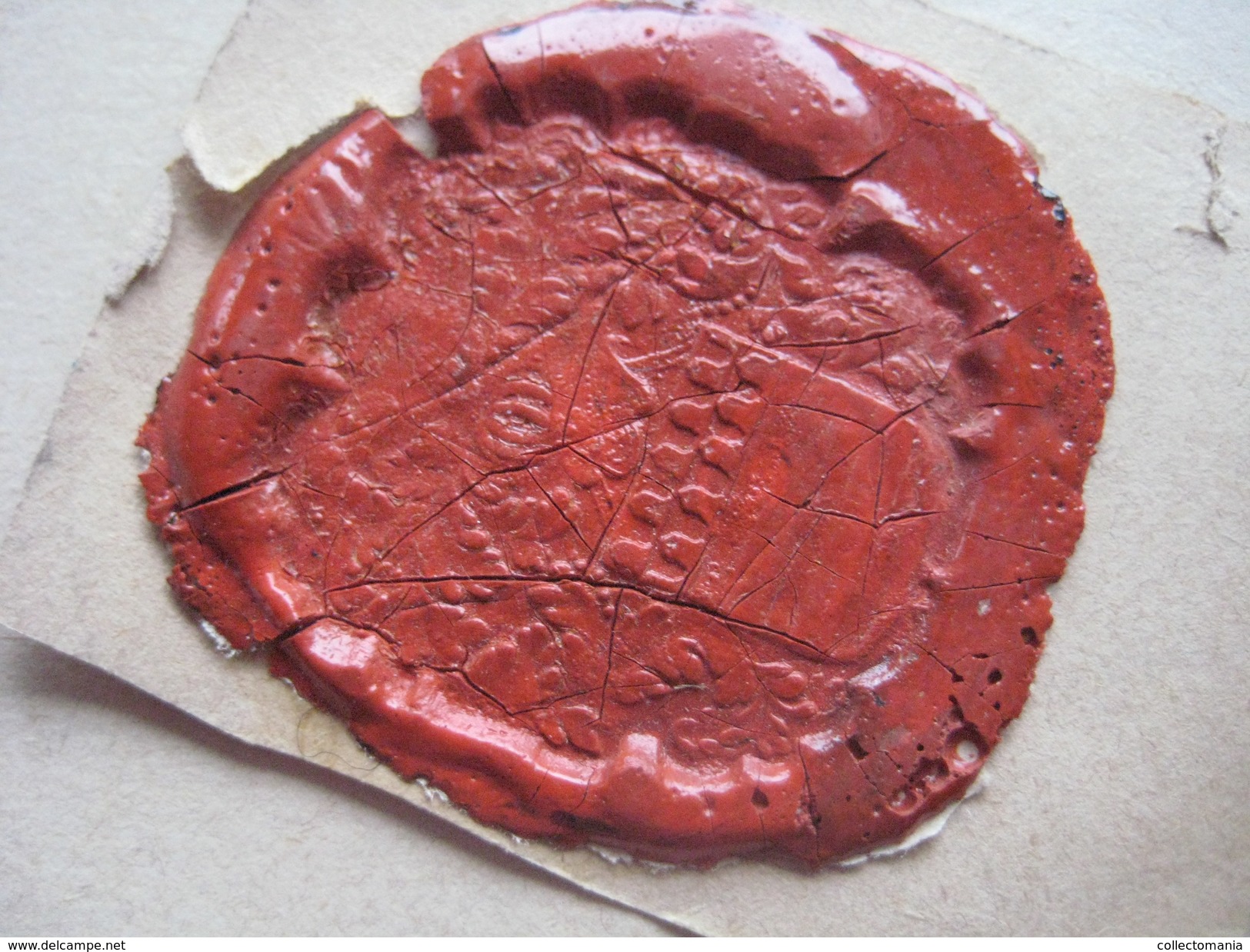 zegels van was - wax seals - lakzegels collection, 2cm à 4cm, before 1900 - sceaux de cire - adel familiekunde