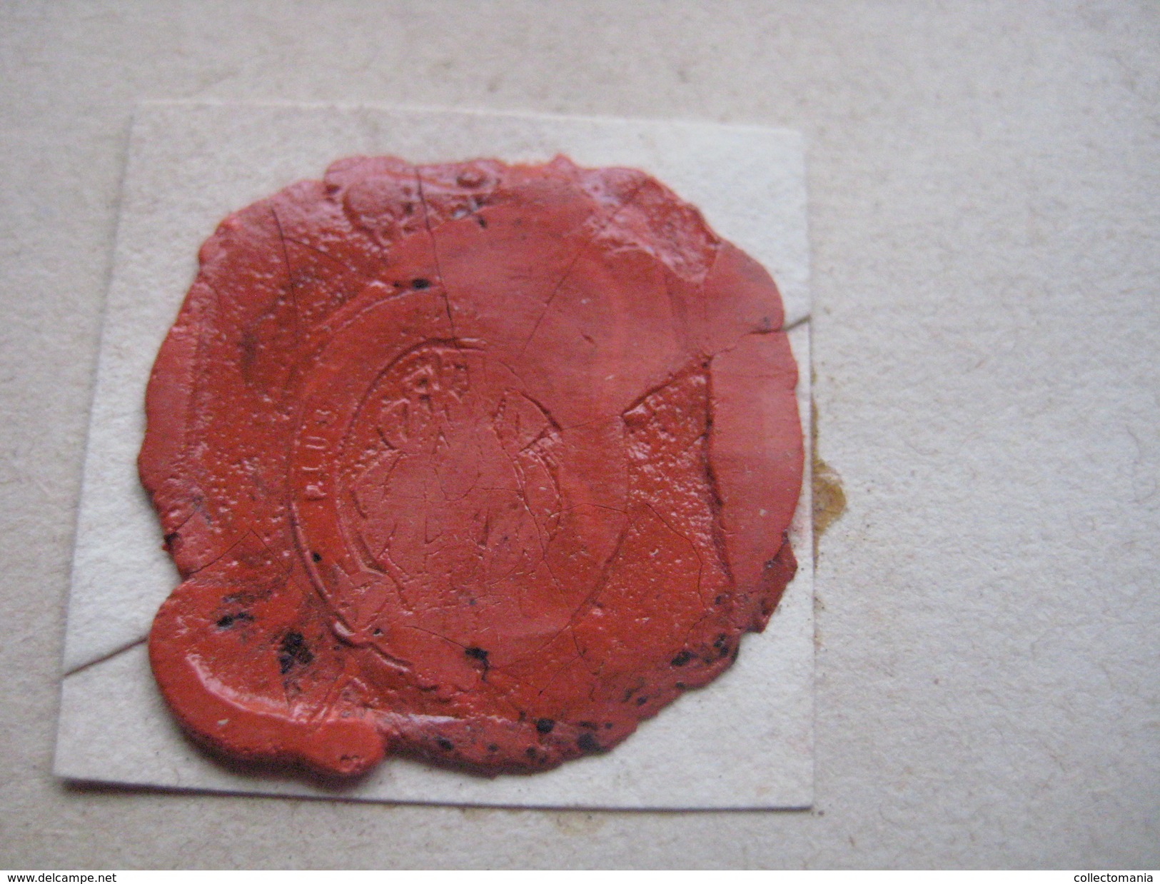 zegels van was - wax seals - lakzegels collection, 2cm à 4cm, before 1900 - sceaux de cire - adel familiekunde