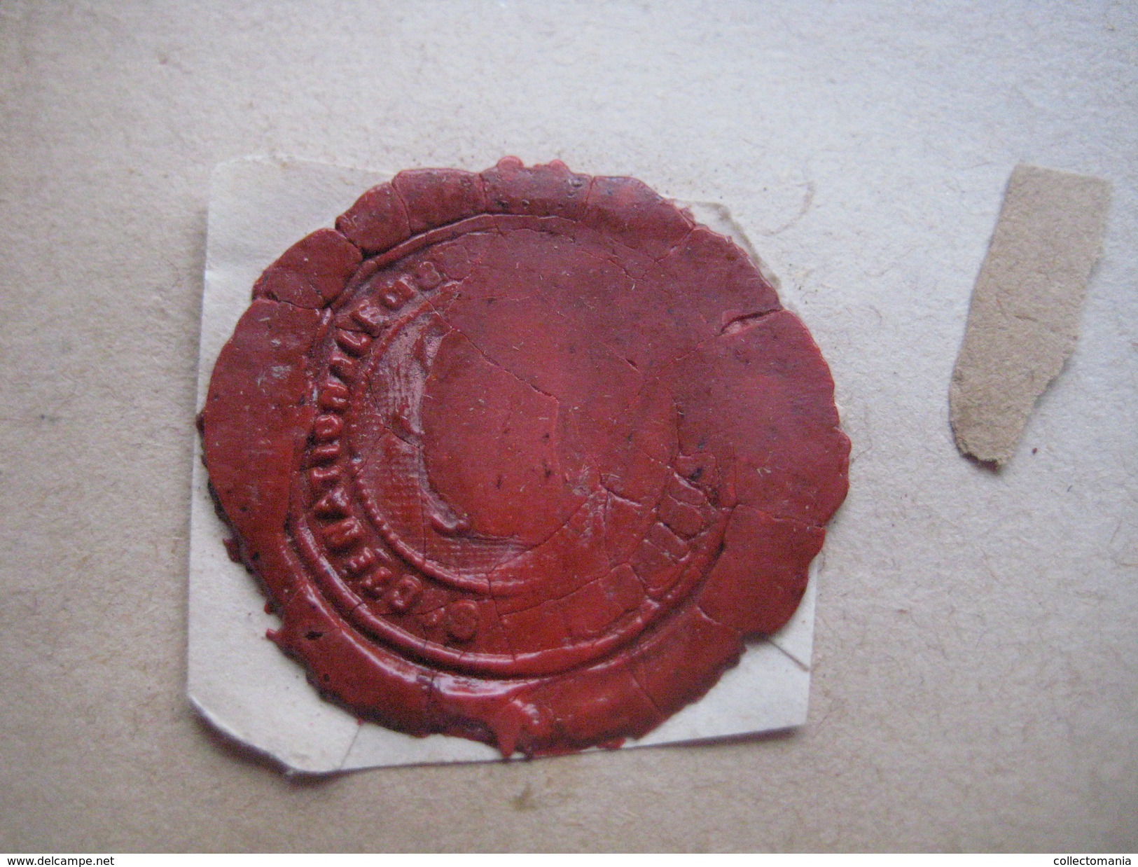 zegels van was - wax seals - lakzegels collection, 2cm à 4cm, before 1900 - sceaux de cire - adel familiekunde