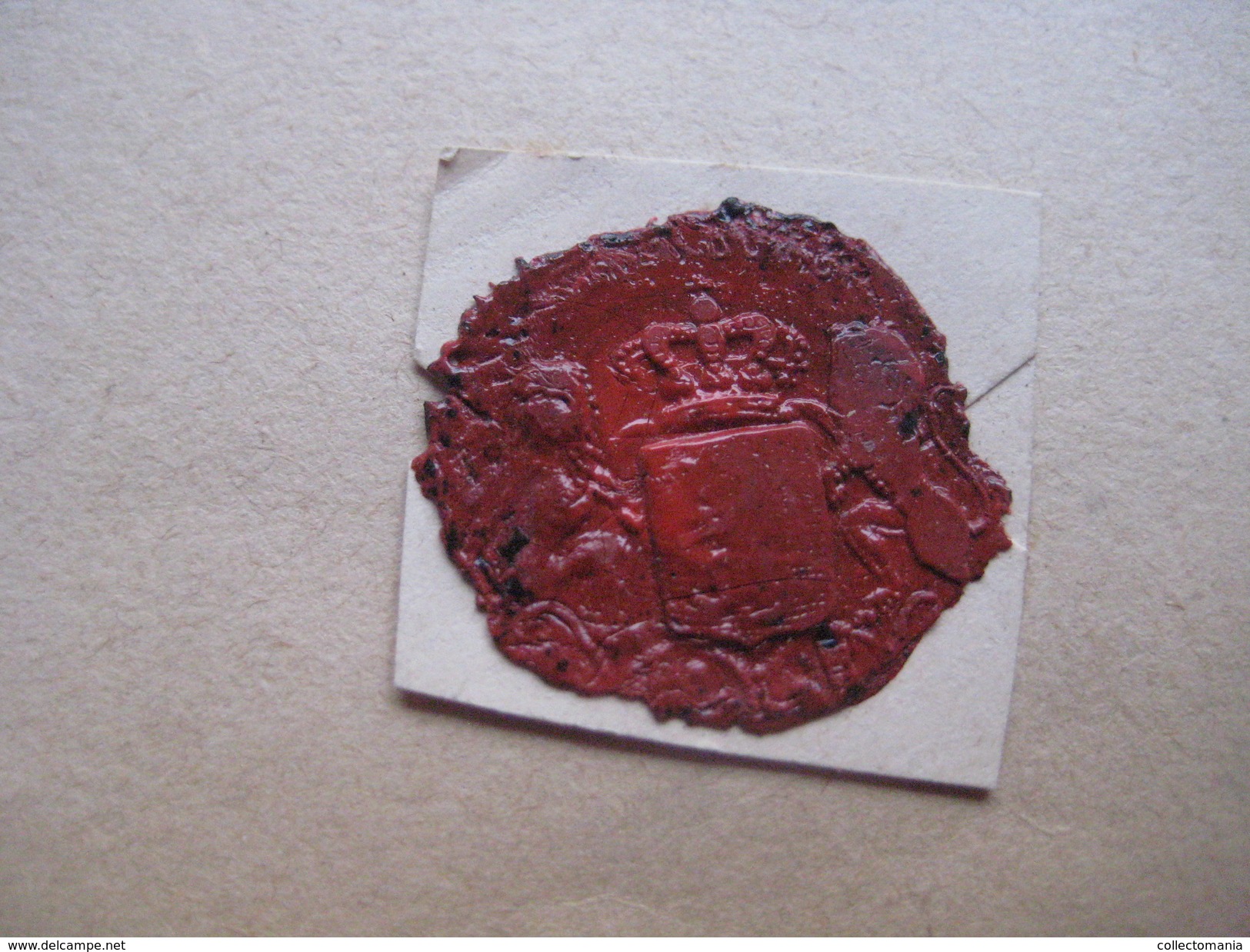 zegels van was - wax seals - lakzegels collection, 2cm à 4cm, before 1900 - sceaux de cire - adel familiekunde