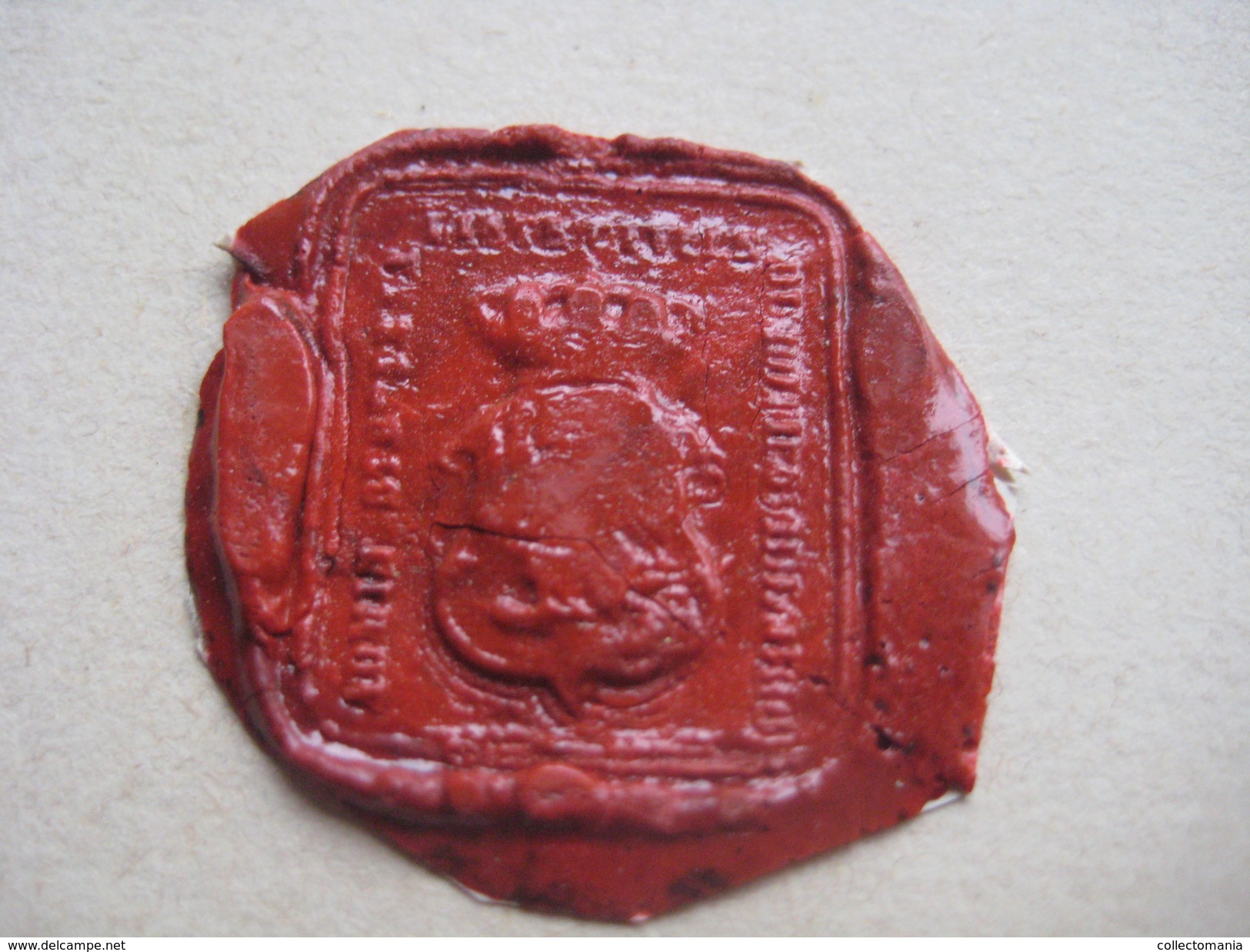 zegels van was - wax seals - lakzegels collection, 2cm à 4cm, before 1900 - sceaux de cire - adel familiekunde