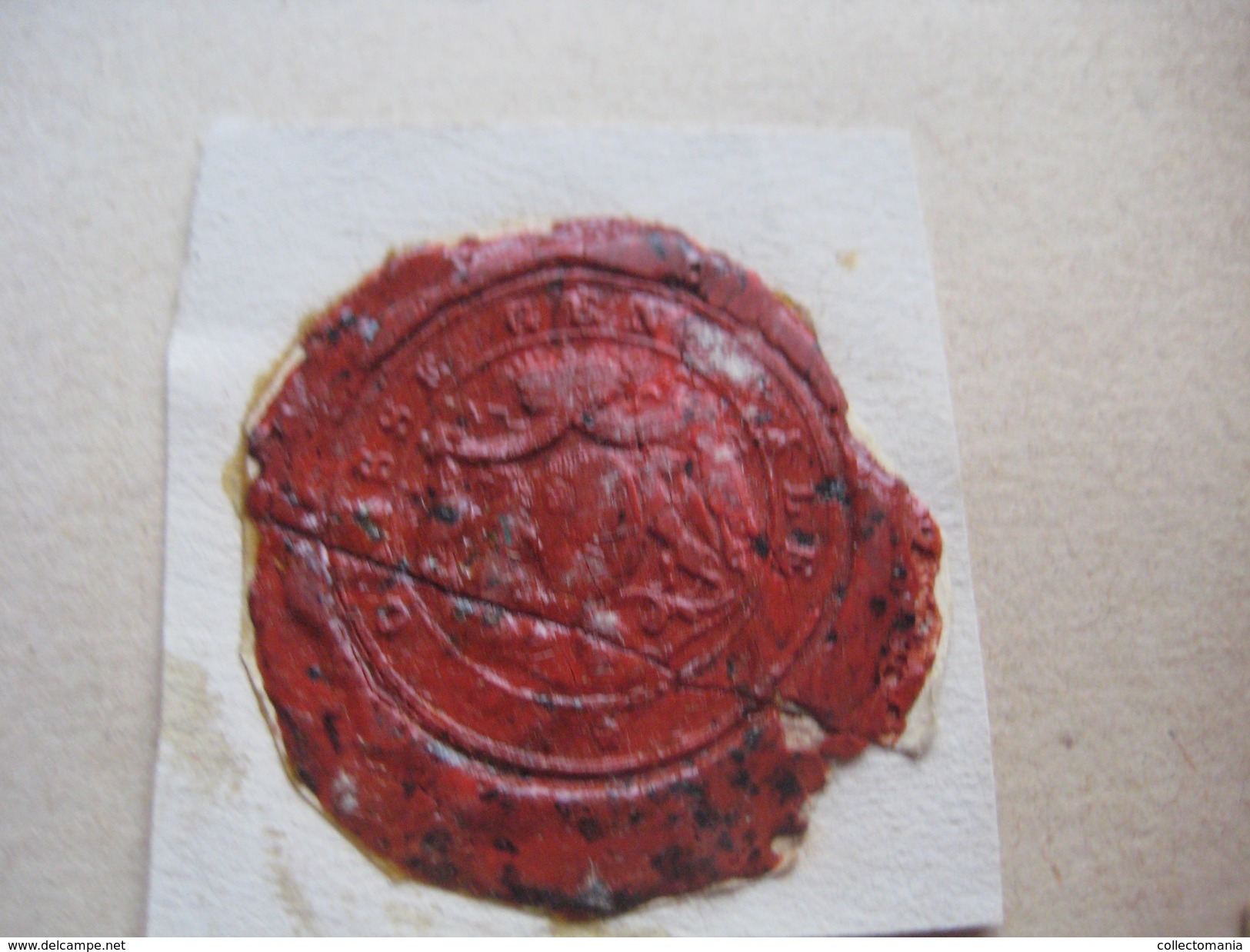 zegels van was - wax seals - lakzegels collection, 2cm à 4cm, before 1900 - sceaux de cire - adel familiekunde