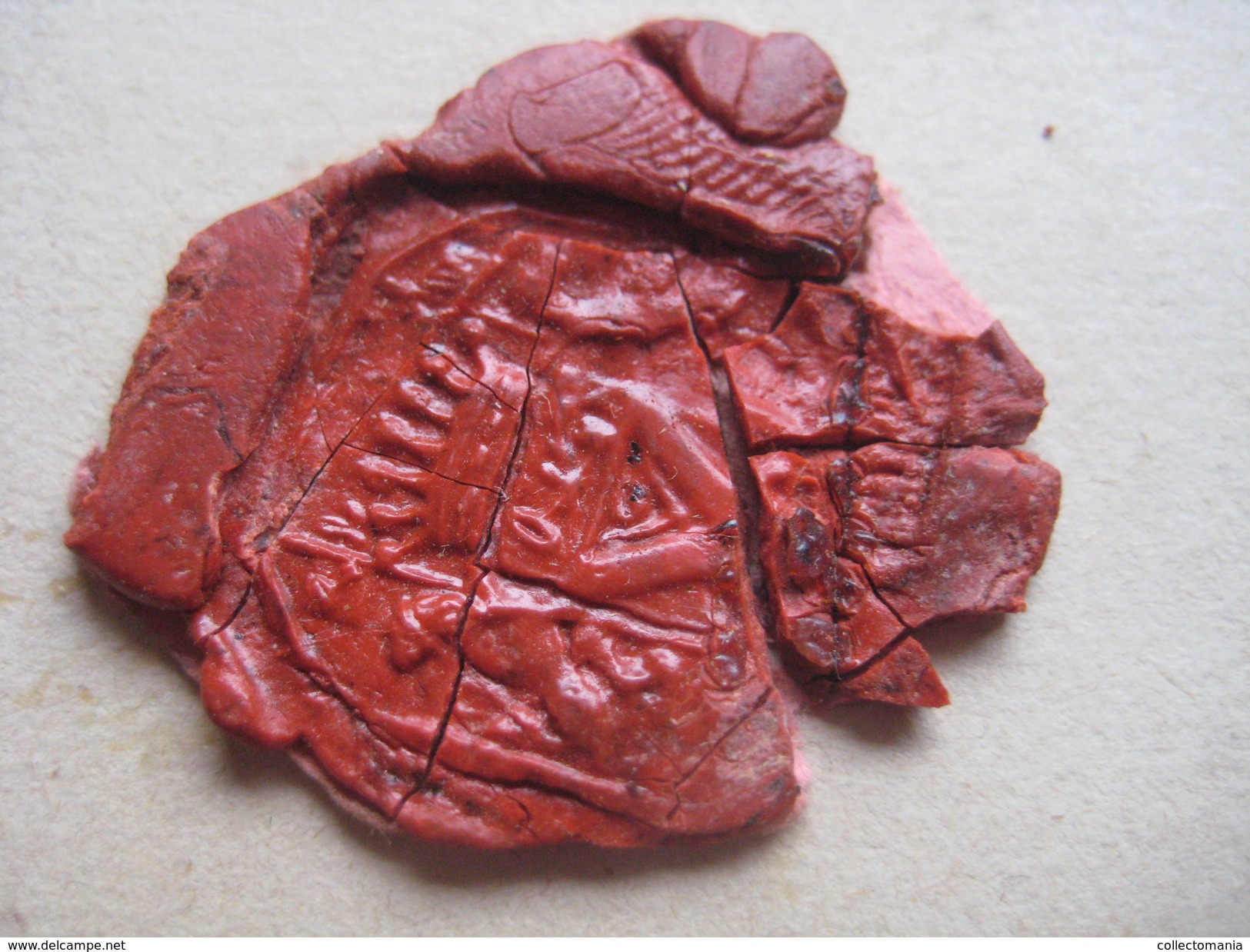 zegels van was - wax seals - lakzegels collection, 2cm à 4cm, before 1900 - sceaux de cire - adel familiekunde