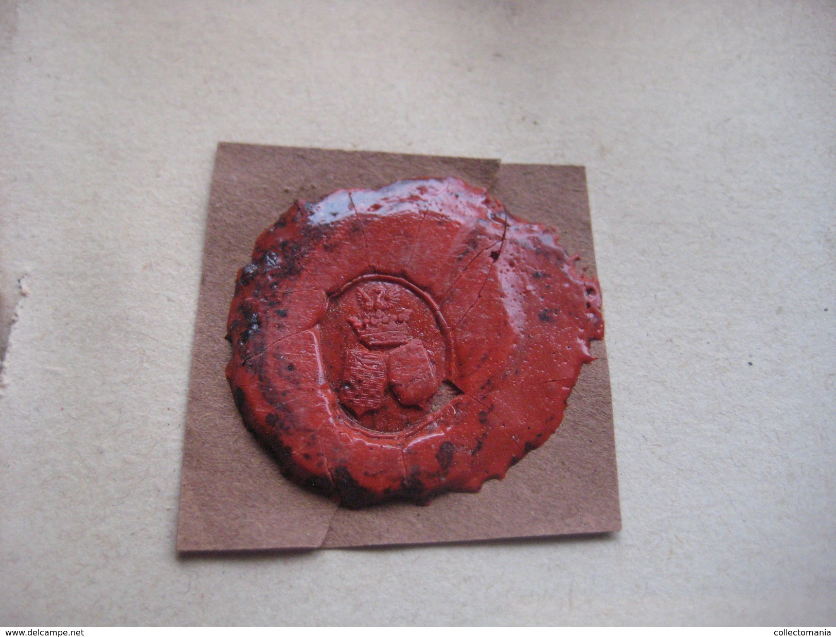 zegels van was - wax seals - lakzegels collection, 2cm à 4cm, before 1900 - sceaux de cire - adel familiekunde