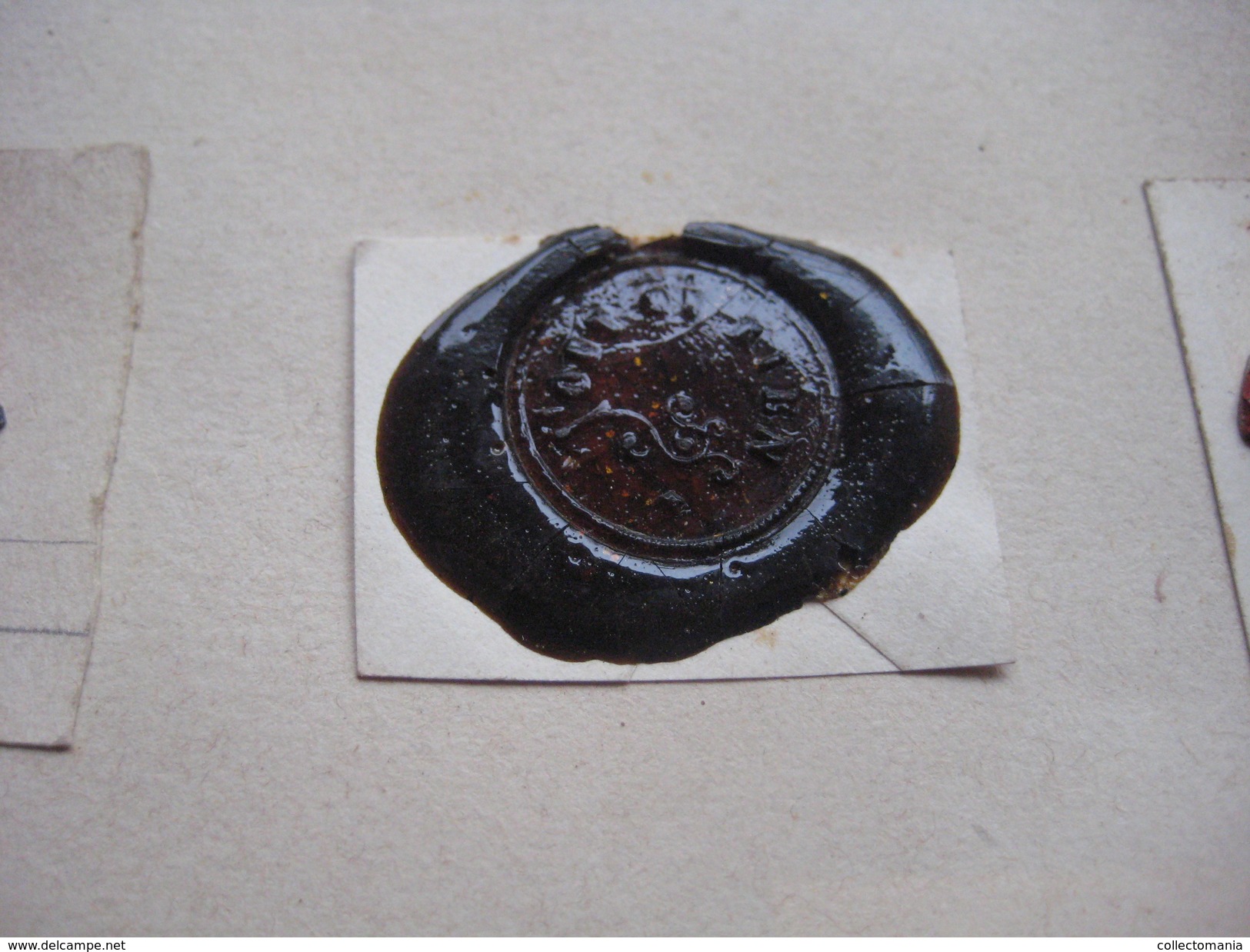 zegels van was - wax seals - lakzegels collection, 2cm à 4cm, before 1900 - sceaux de cire - adel familiekunde