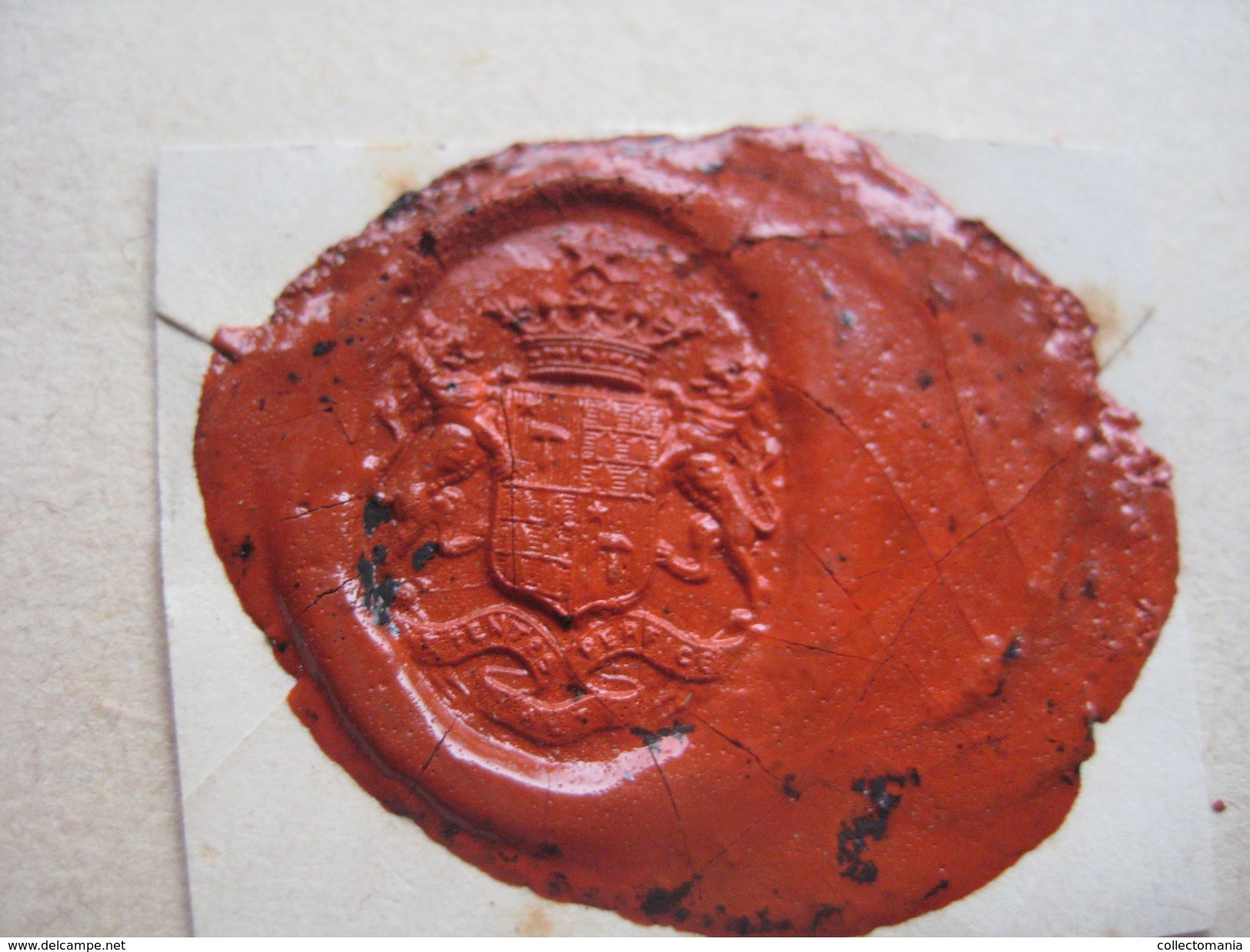 zegels van was - wax seals - lakzegels collection, 2cm à 4cm, before 1900 - sceaux de cire - adel familiekunde
