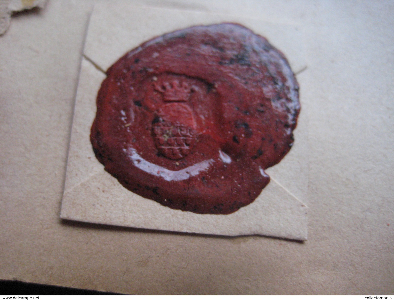 zegels van was - wax seals - lakzegels collection, 2cm à 4cm, before 1900 - sceaux de cire - adel familiekunde