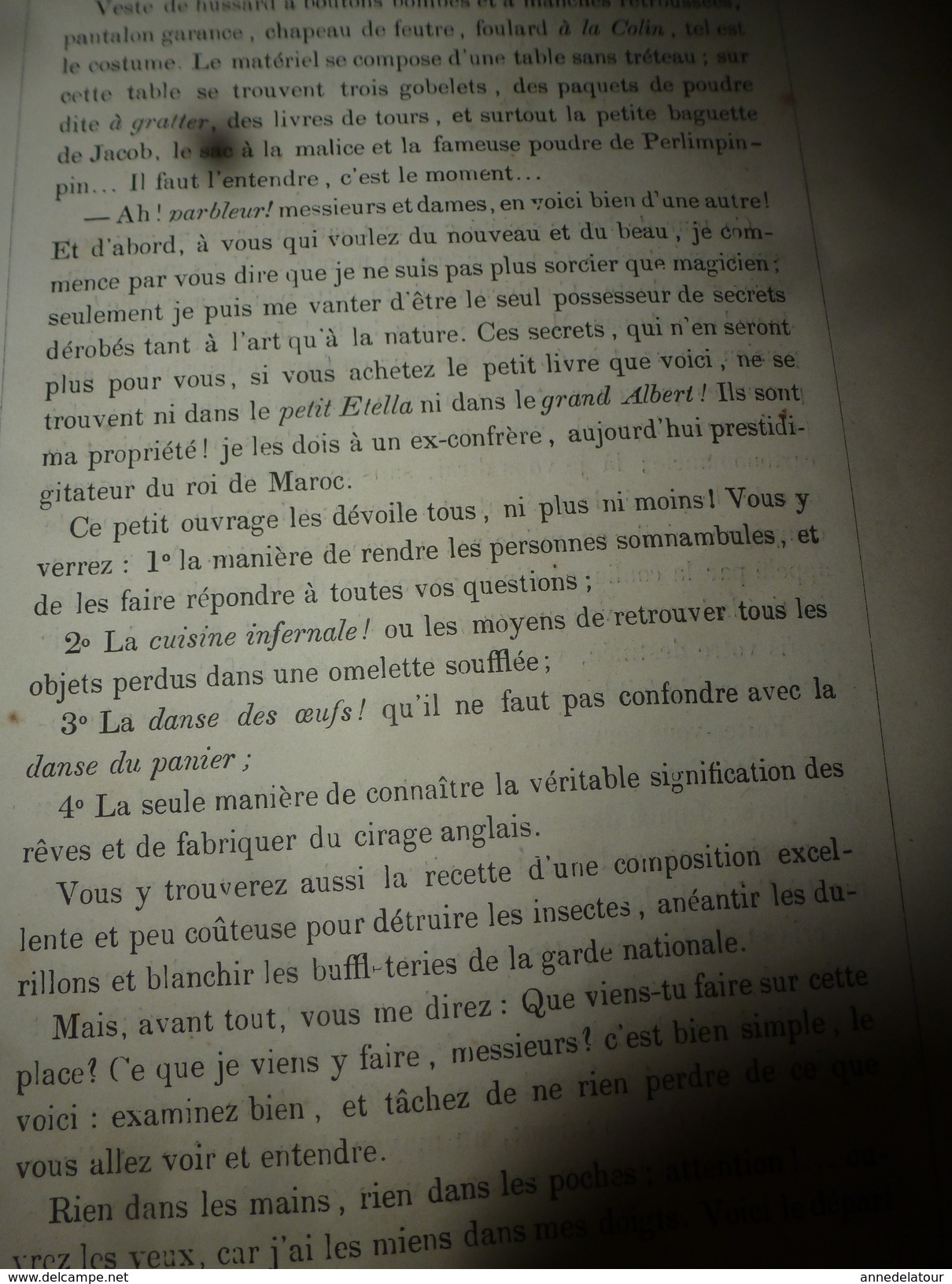 1840 Les MILLE ET UNE RESSOURCES de Jujube Bilboquet (marié à une négresse qui devint sa bête noire) MUSEE PHILIPON ,