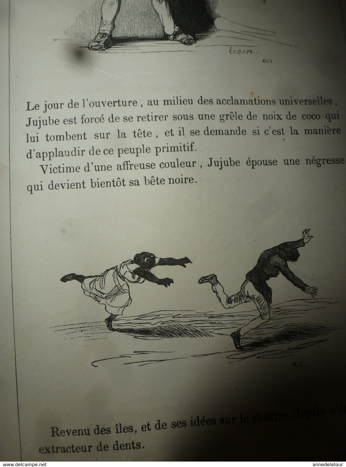 1840 Les MILLE ET UNE RESSOURCES de Jujube Bilboquet (marié à une négresse qui devint sa bête noire) MUSEE PHILIPON ,