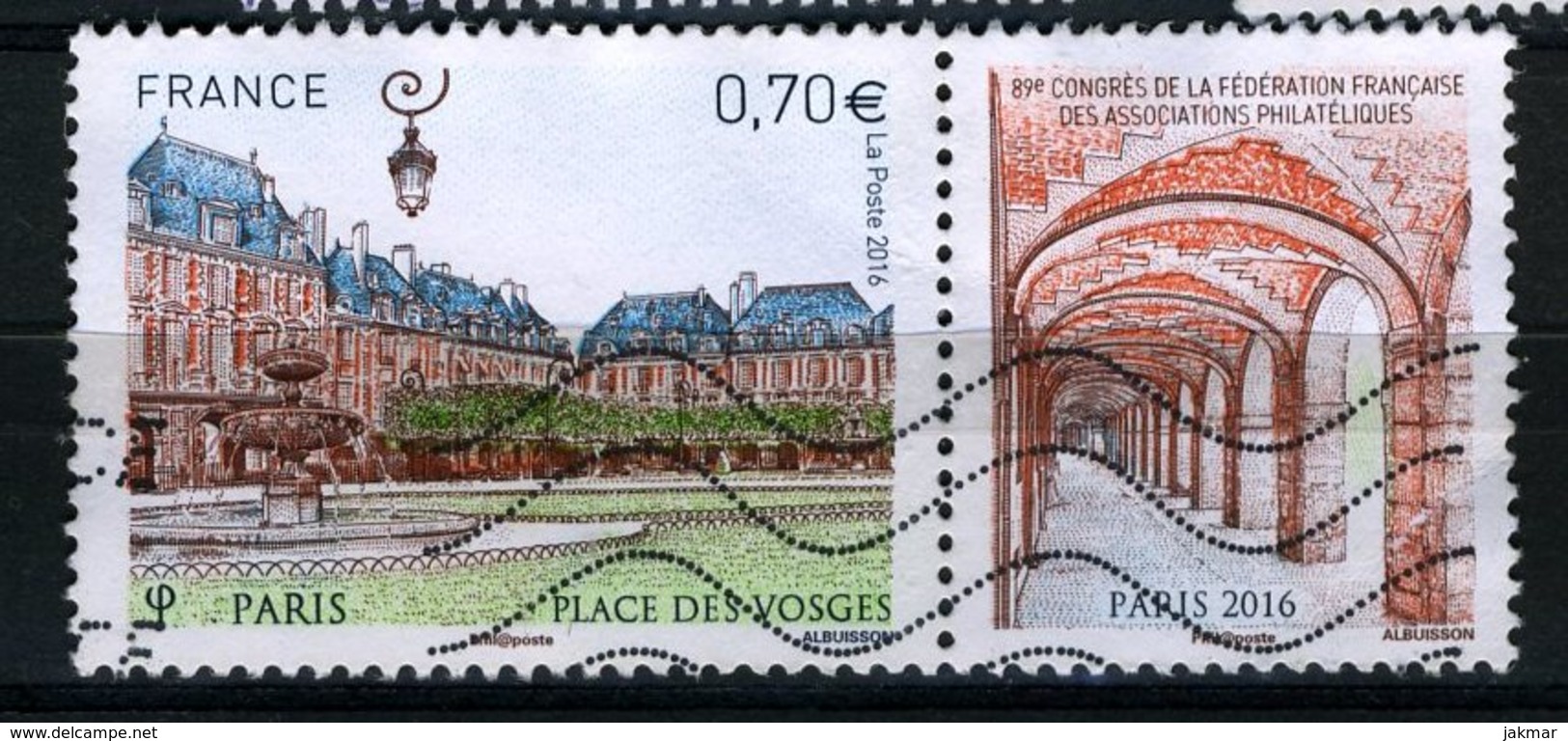 FRANCE 2016 /  YT 5055  PLACE DES VOSGES  OBL. - Gebraucht