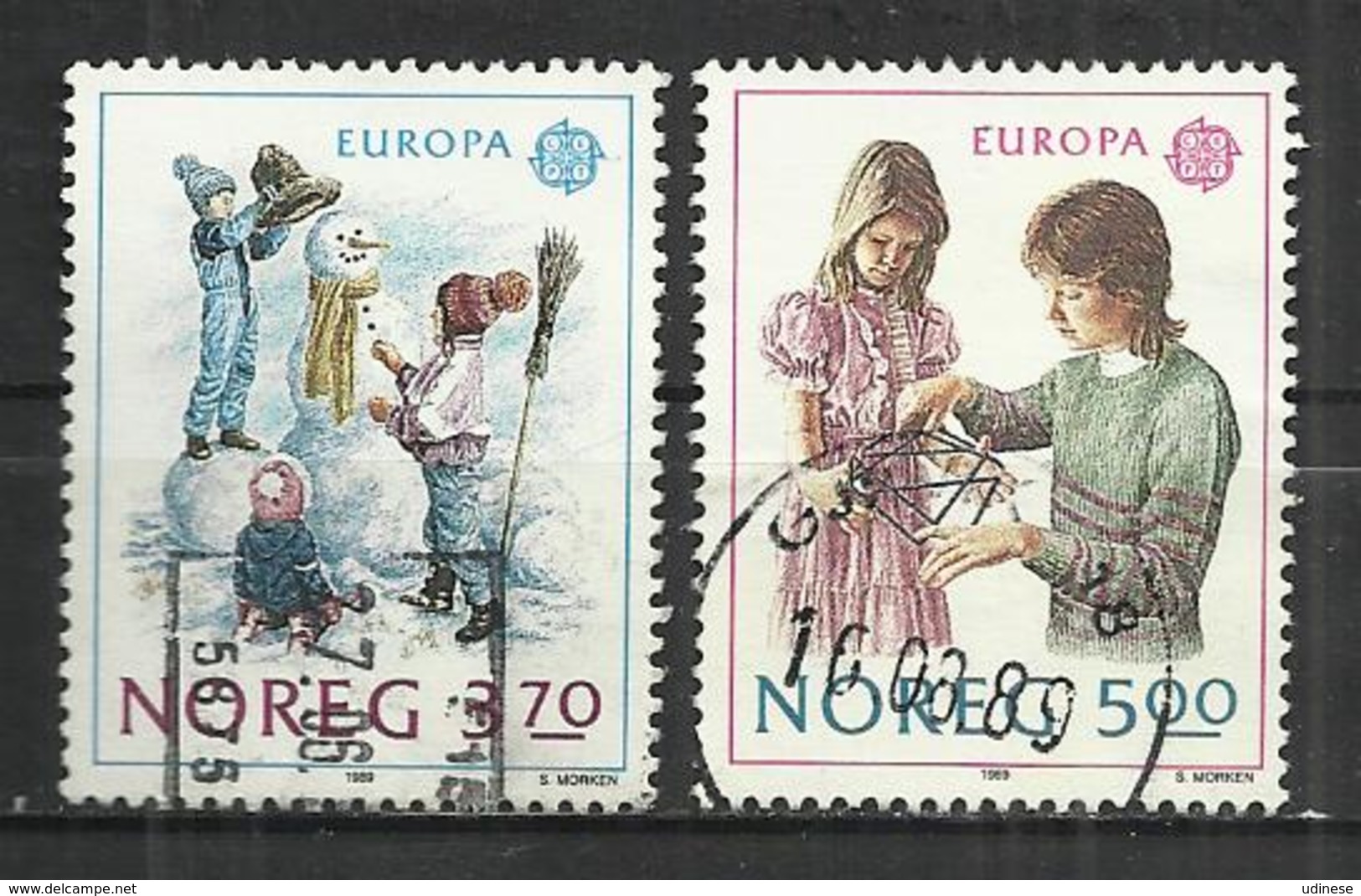 NORWAY 1989 - EUROPA - CPL. SET - OBLITERE USED GESTEMPELT USADO - 1989