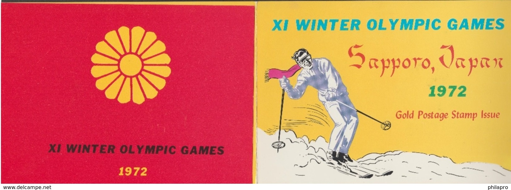 RAS AL KHAIMA  IMPERF+ PERF OLYMPIC  SAPPORO 1972  ** MNH  23  CARAT GOLD  VF  Réf  G689 - Winter 1972: Sapporo