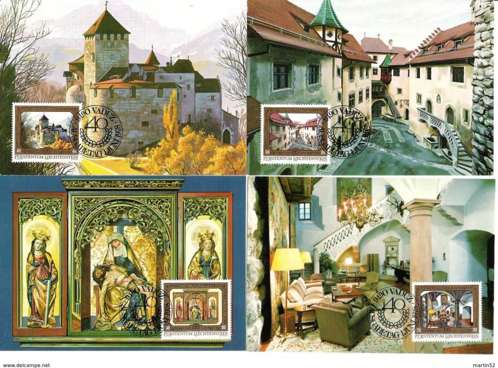 Liechtenstein 1978: ERSTES MK-Set : Nr. 1 Regierungsjubiläum Fürst Franz Josef II (Katalog Zumstein CHF 35.00) - Maximum Cards