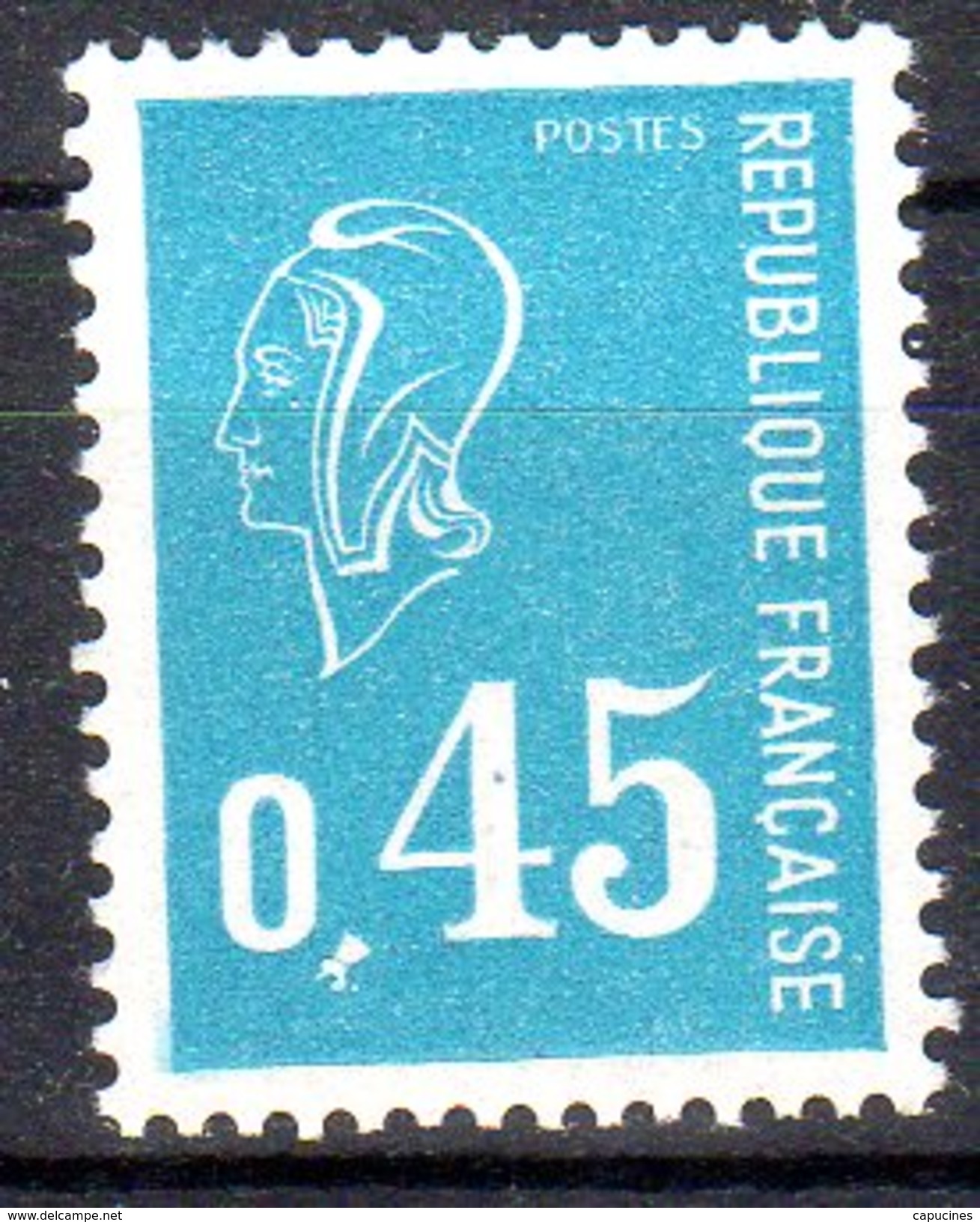 Marianne De Bequet -  0,45F Bleu  N° 1663** - 1971-1976 Marianne (Béquet)