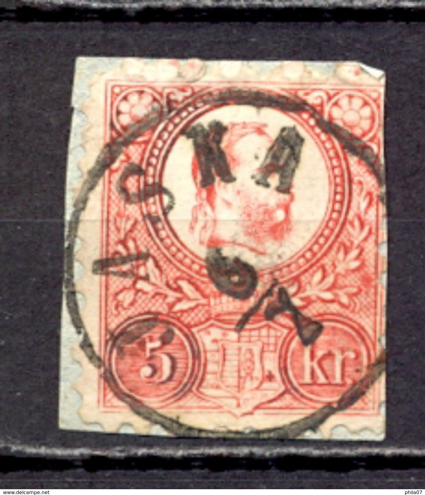 Hungary - Stamp On Fragment With Cancel JASKA 6.7.  / 2 Scans - Otros & Sin Clasificación