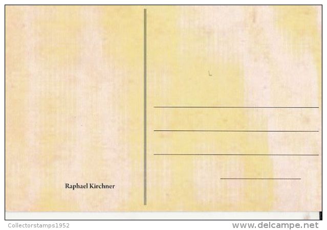 57054- RAPHAEL KIRCHNER- WOMAN WITH FLOWER HAT, ILLUSTRATION, REPRINT - Kirchner, Raphael