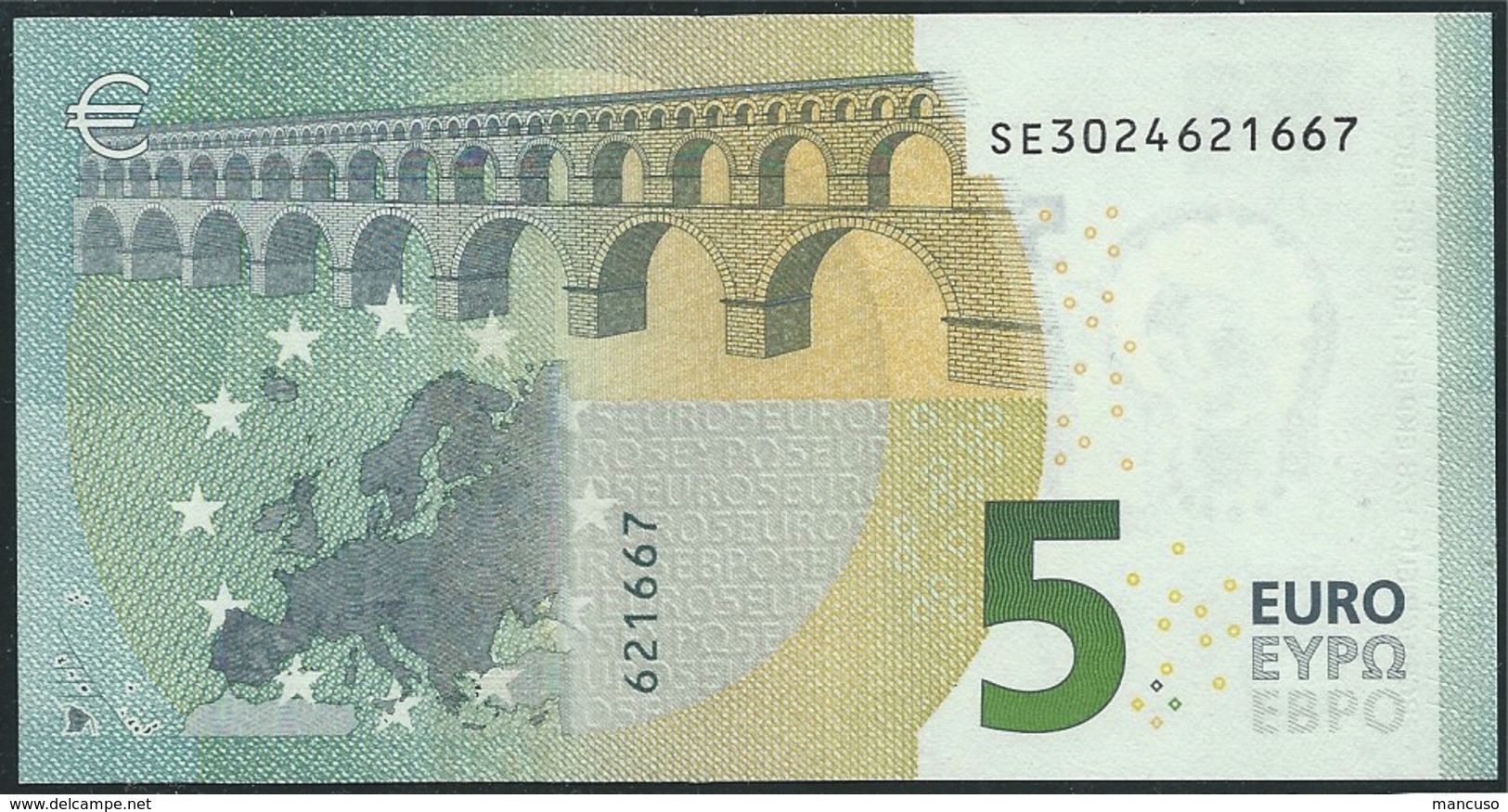 &euro; 5 ITALY  SE S001 C2  DRAGHI  UNC - 5 Euro