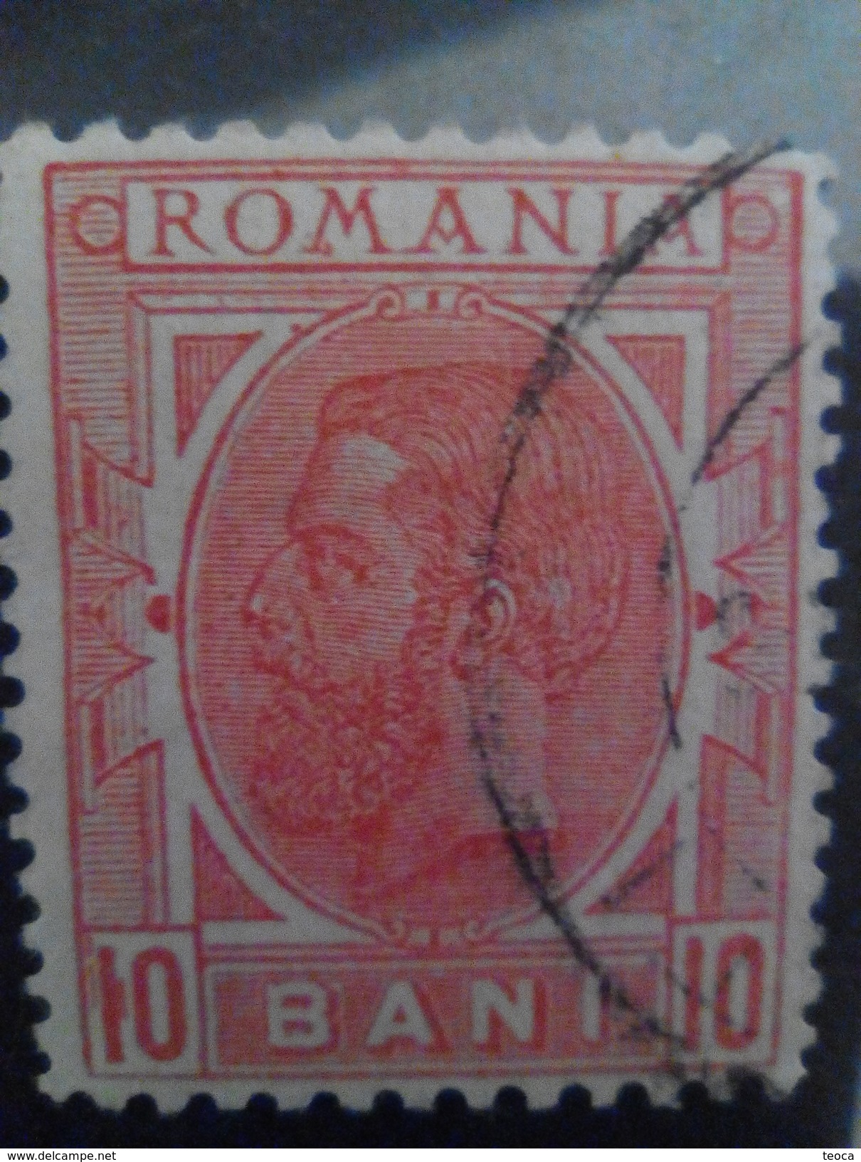 ERROR ROMANIA 1900,KING CHARLES I, 10B REDD , Besides The WORD `` M ``point, LINES TO THE NUMBER ``1`` IN LEFT CORNER - Plaatfouten En Curiosa