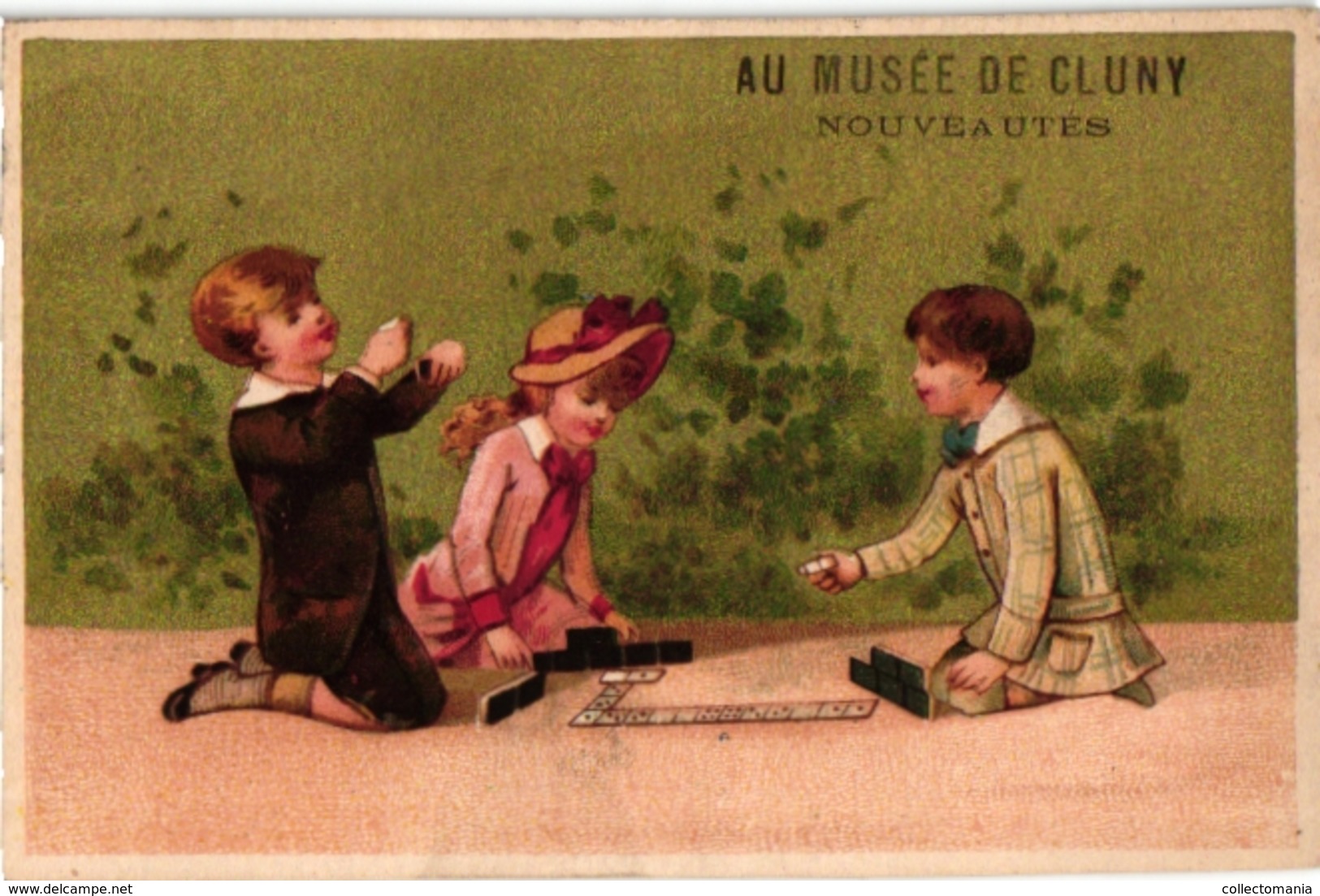 6 Cards  PUBGr Hotel Domino PERIGUEUX  Cluny Paris Au Printemps Lyon Bordeaux Children Playing    DOMINO - Andere & Zonder Classificatie