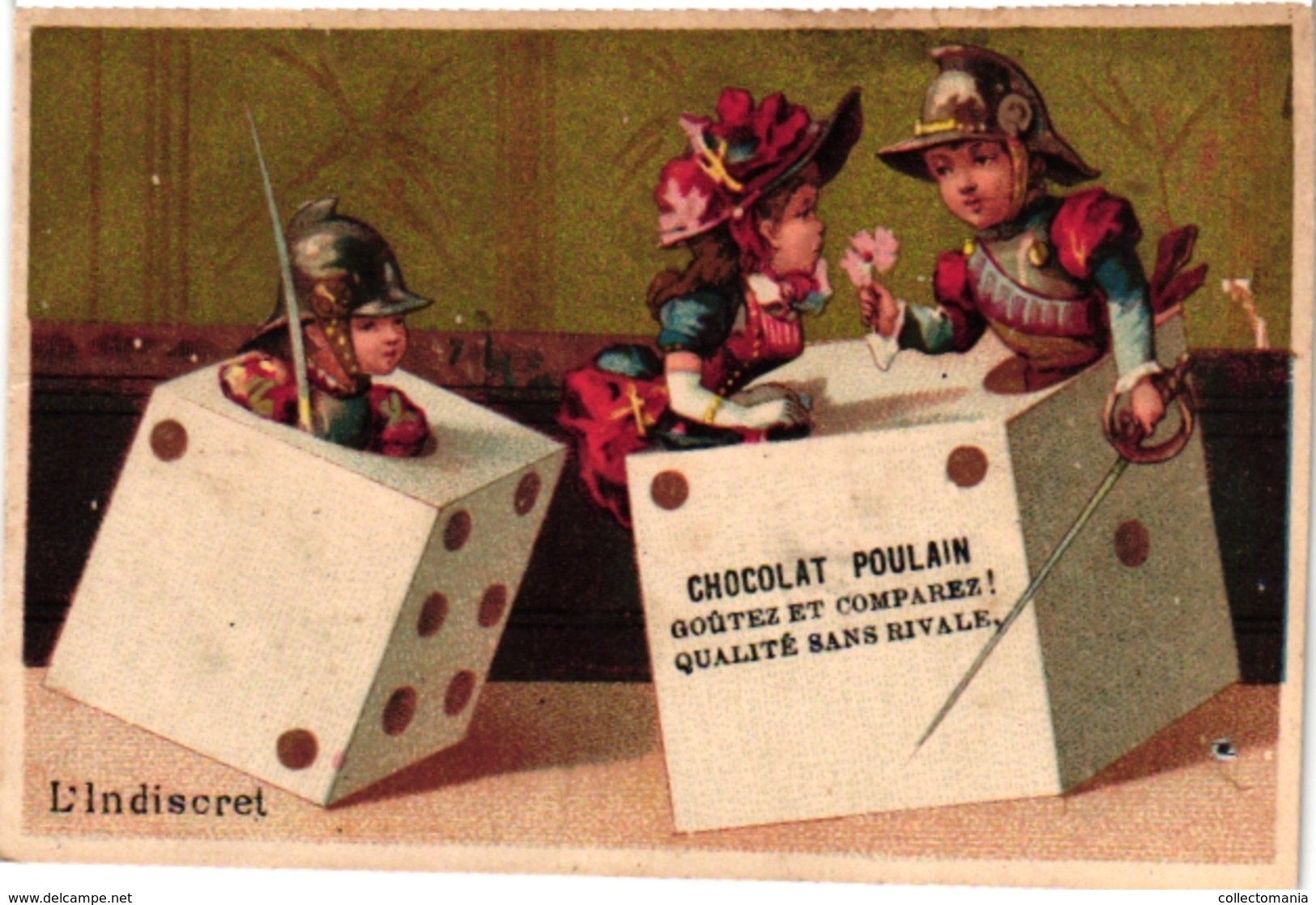 6 Cards  PUB CHoc Poulain Choc Grondrand Aux Deux Passages Lyon Dices DES  Dés  WURFEL Würfel - Autres & Non Classés