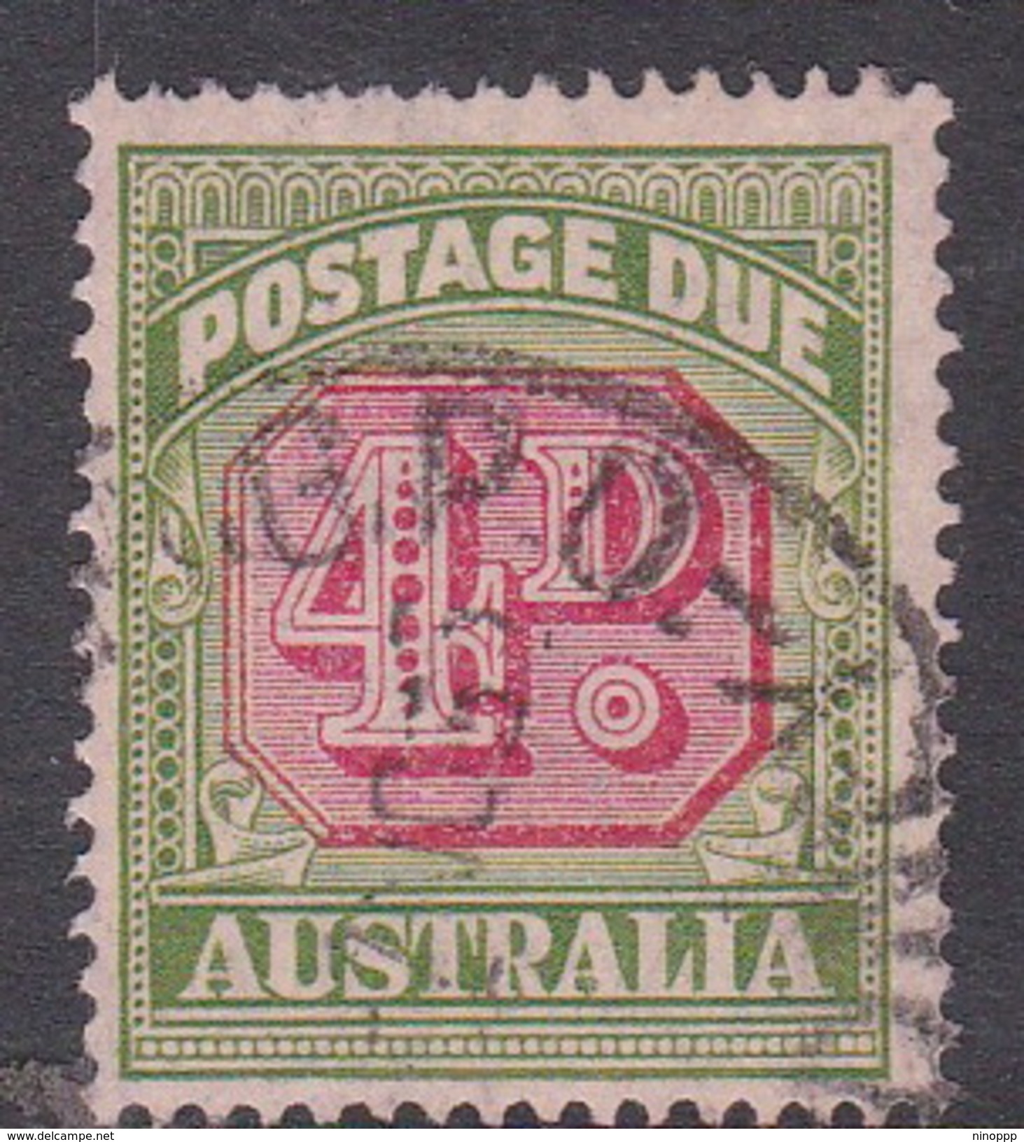 Australia Postage Due Stamps SG D123 1952 Four Pennies Used - Segnatasse