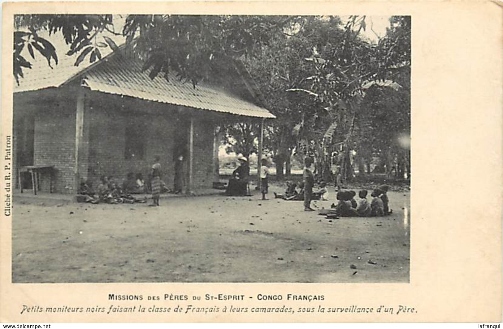 Pays Div-ref H482- Afrique - Missions Des Peres Du St Esprit -congo Francais -ecoliers -ecoles -ecole -carte Bon Etat  - - Congo Français