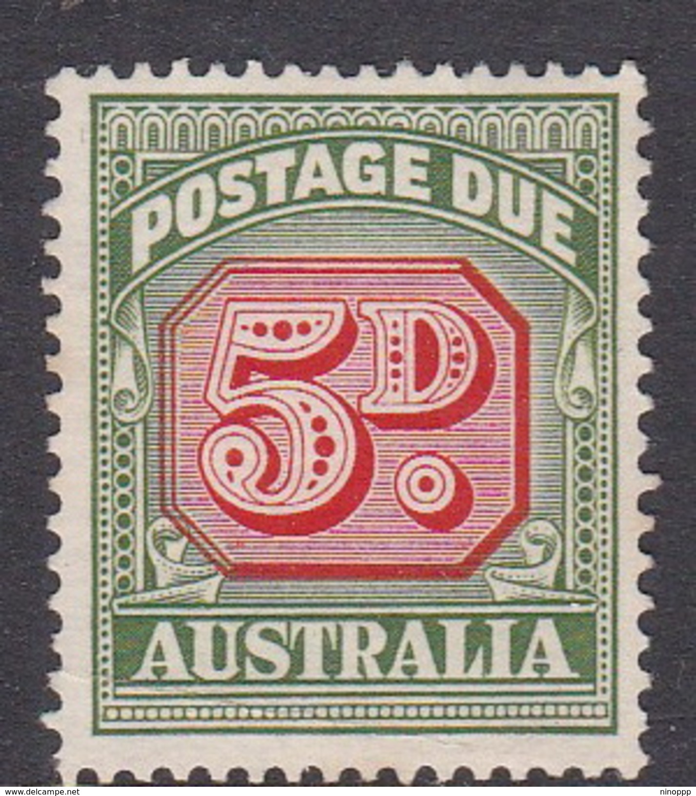 Australia Postage Due Stamps SG D136a 1959 Five Pennies No Watermark Used - Port Dû (Taxe)