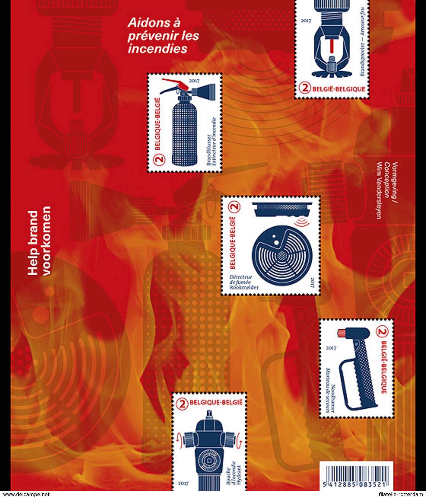 België / Belgium - Postfris / MNH - Sheet Brand Voorkomen 2017 - Ongebruikt