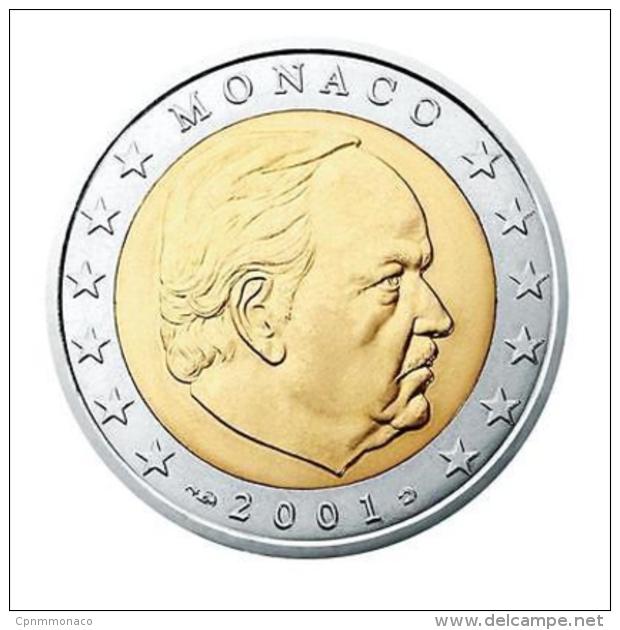 MONACO 2 Euro Kursmünze 2001 Unzirkuliert. - Monaco