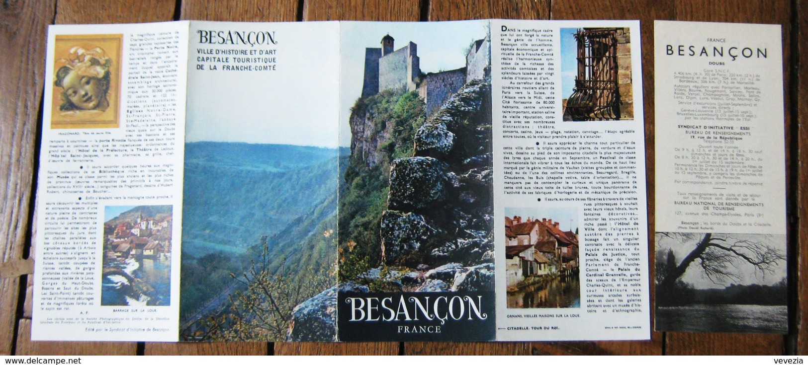 1958, "BESANCON", DEPLIANT TOURISTIQUE,DOUBS,FRANCHE COMTÉ,BELLES PHOTOS - Cuadernillos Turísticos