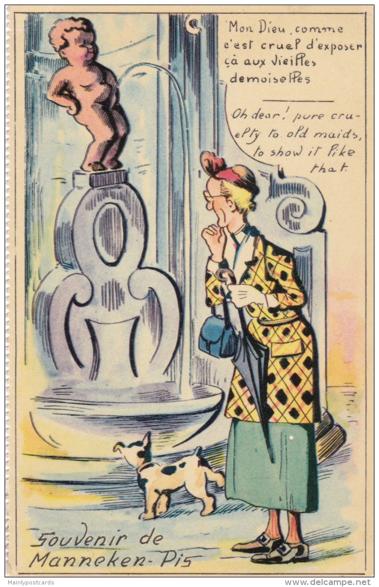 AN94 Comic/humour - Manneken Pis, Brussels, Cruelty To Old Maids - Humour