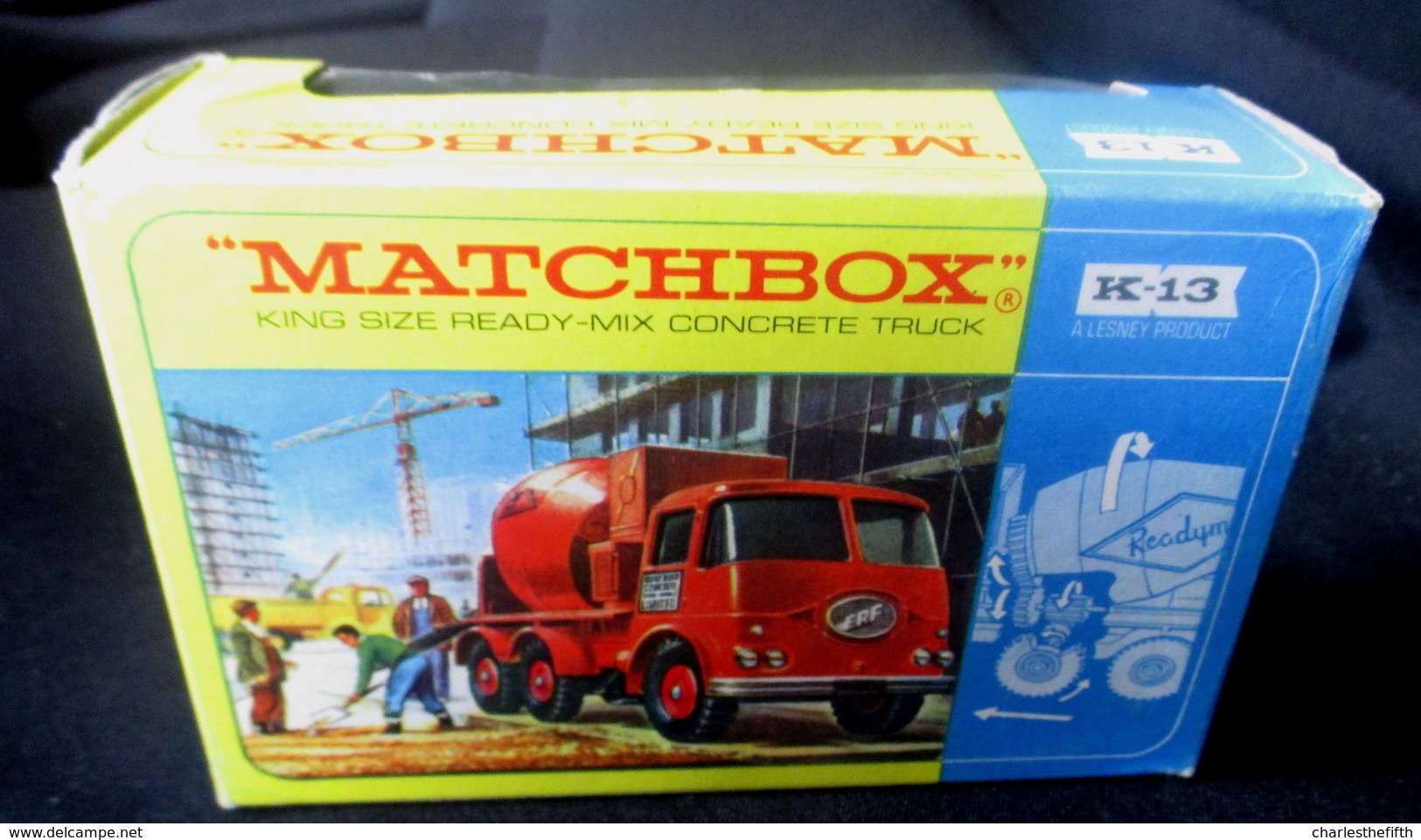 LESNEY - KING SIZE MATCHBOX * NR K13 - READY MIX -  ORIGINAL BOX - VOITURE CONDITION B - EN BOITE ORIGINALE *** 1970 - Giocattoli Antichi