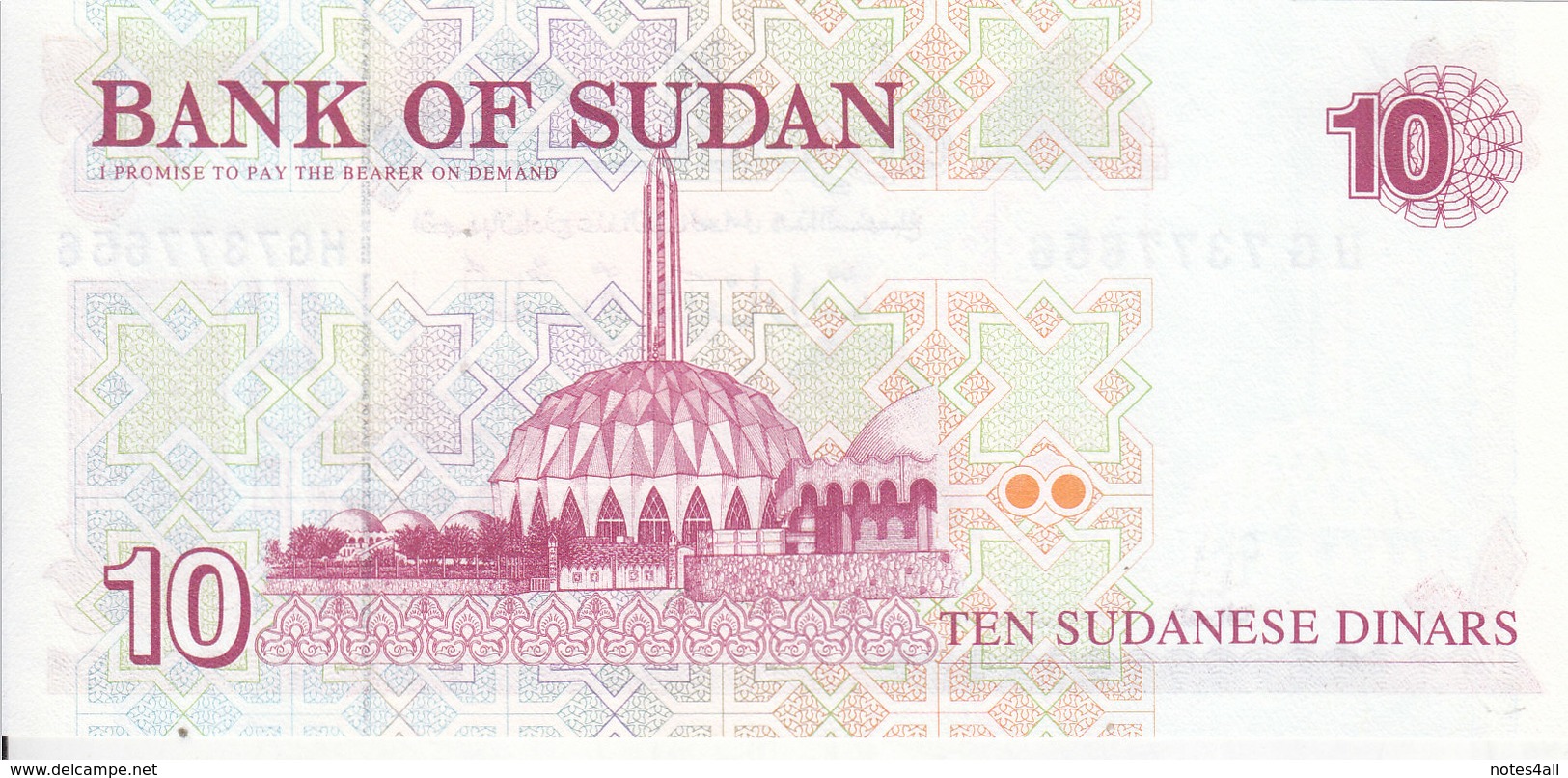 SUDAN 10 DINARS 1993  P-52 UNC */* - Soudan