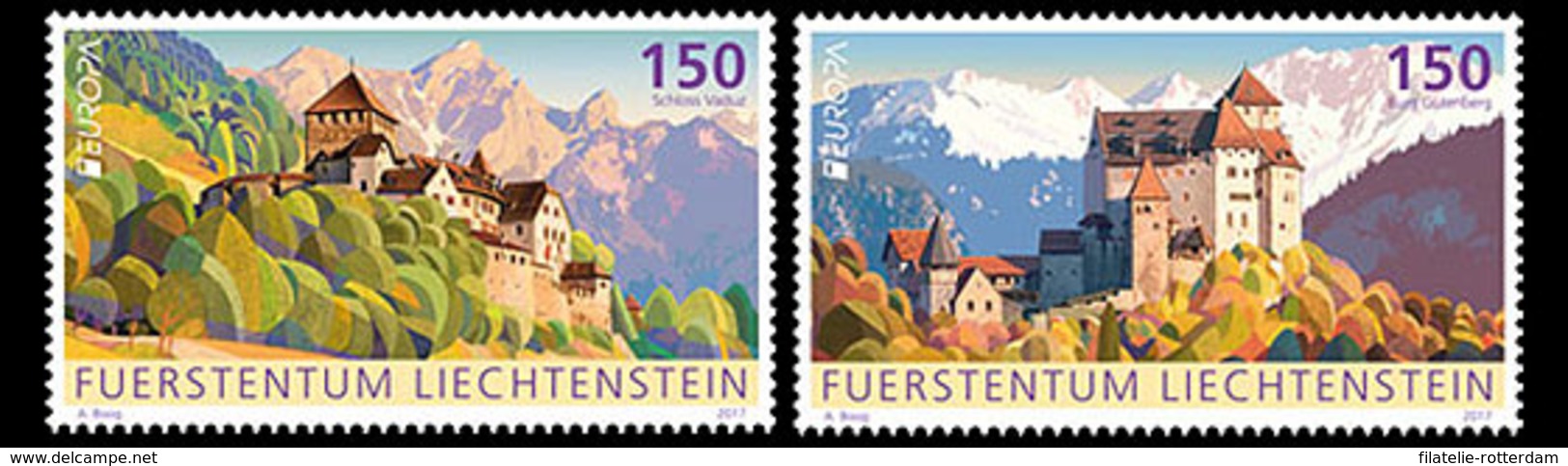 Liechtenstein - Postfris / MNH - Complete Set Europa, Kastelen 2017 - Ungebraucht