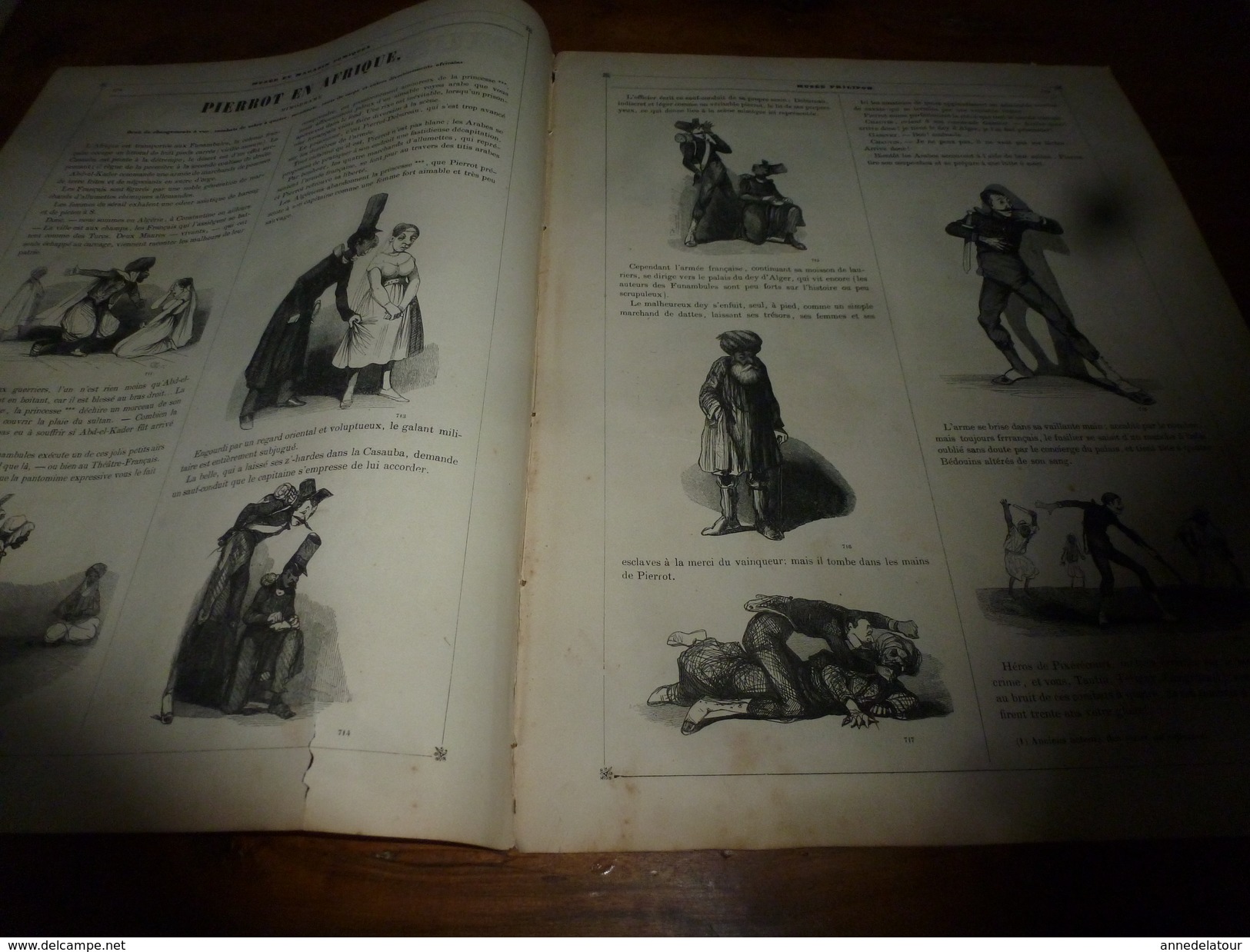 1840 Pierrot En Afrique,mélo Orné De Combat De Sabre à Quatre,moulinets,etc;SATAN Ou Le Pacte Infernal - MUSEE PHILIPON - 1800 - 1849