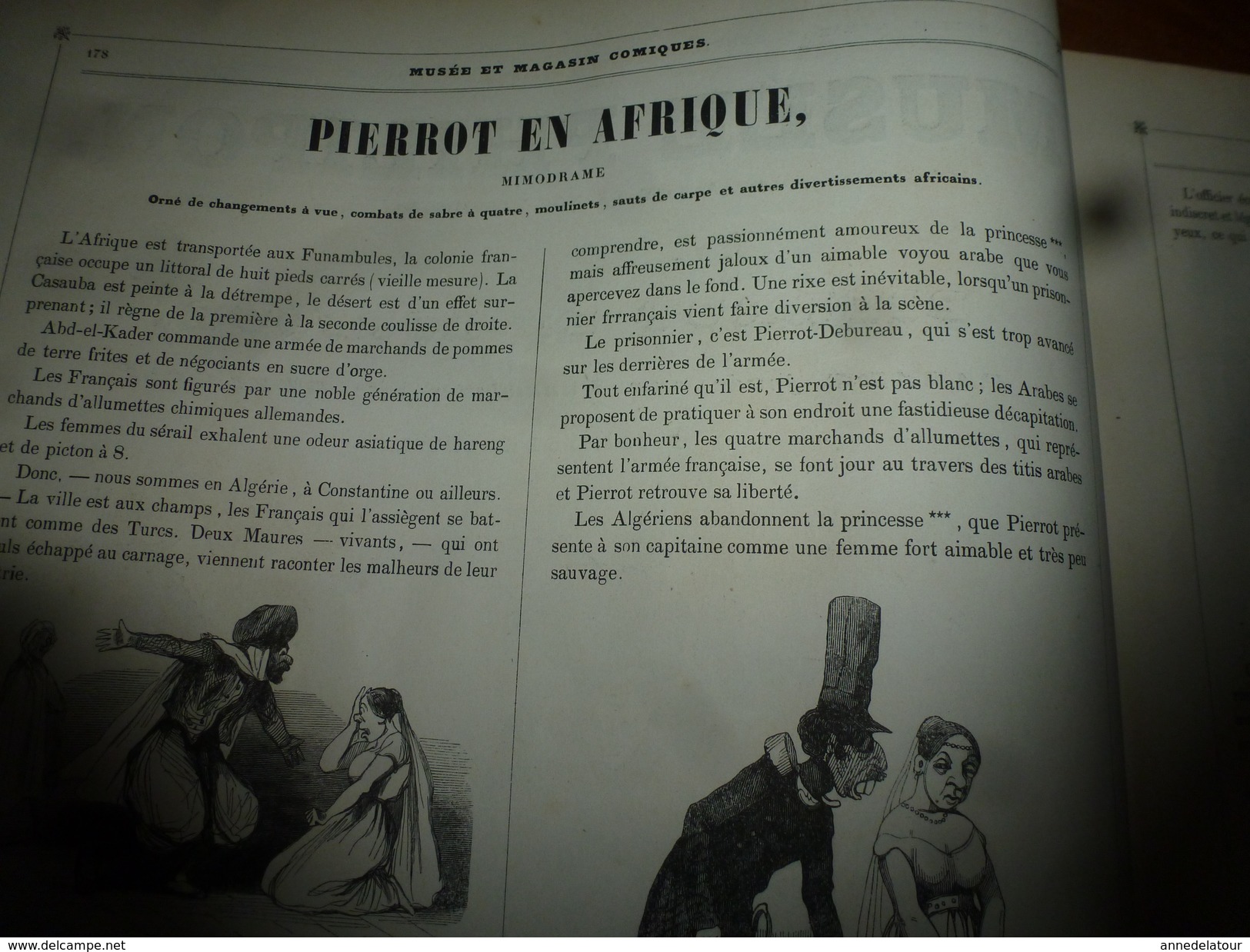 1840 Pierrot En Afrique,mélo Orné De Combat De Sabre à Quatre,moulinets,etc;SATAN Ou Le Pacte Infernal - MUSEE PHILIPON - 1800 - 1849