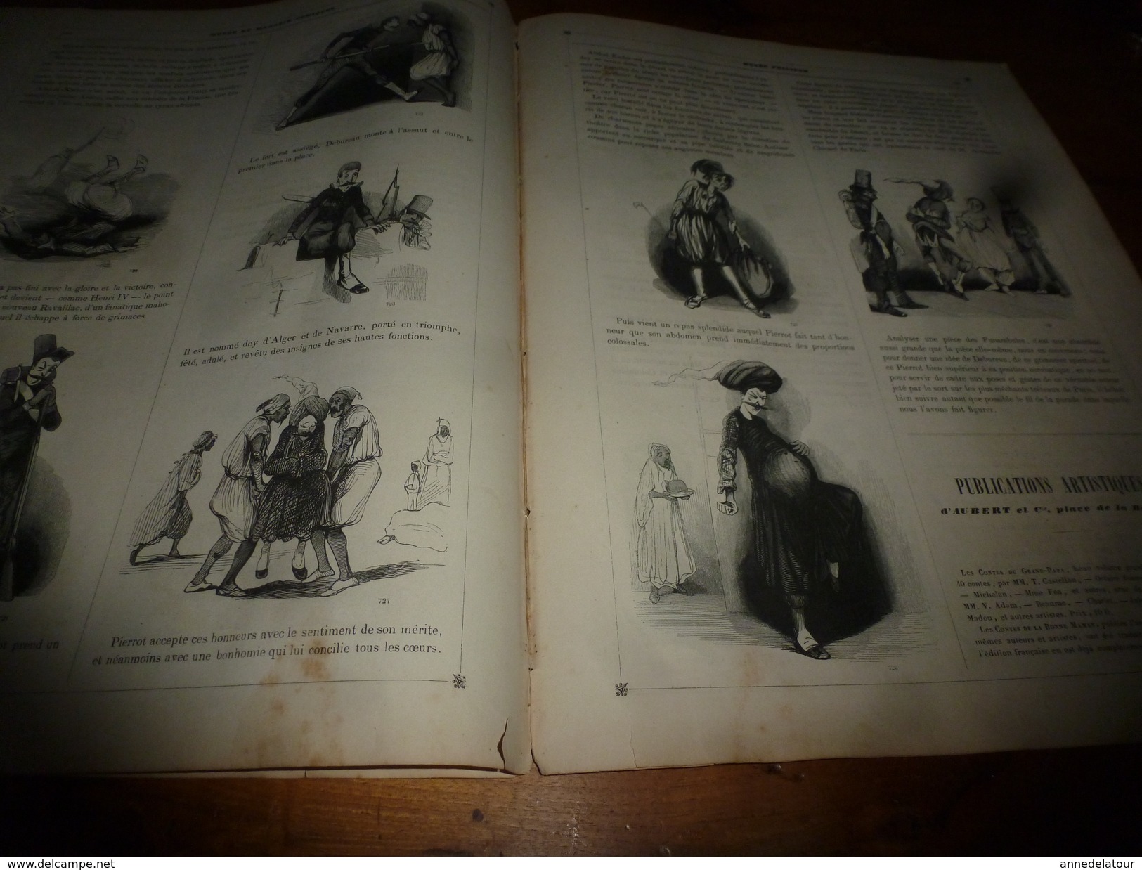 1840 Pierrot en Afrique,mélo orné de combat de sabre à quatre,moulinets,etc;SATAN ou le pacte infernal - MUSEE PHILIPON