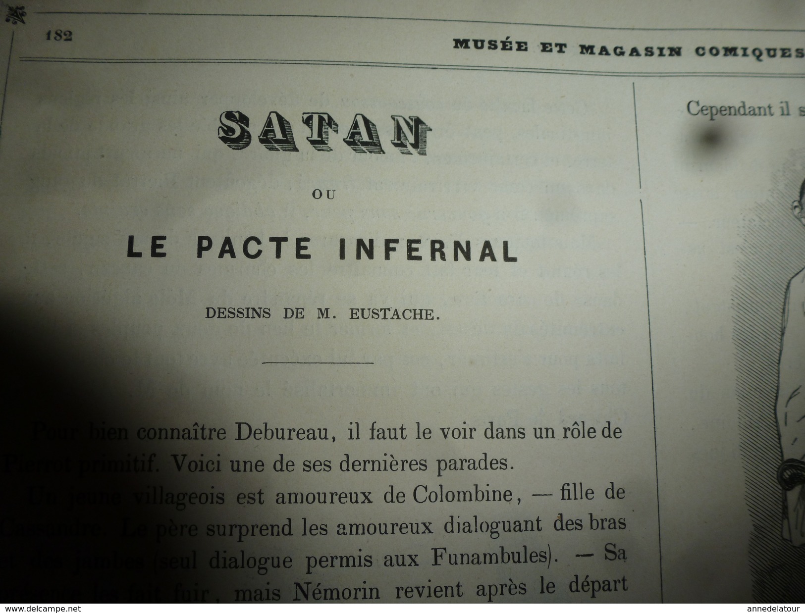 1840 Pierrot en Afrique,mélo orné de combat de sabre à quatre,moulinets,etc;SATAN ou le pacte infernal - MUSEE PHILIPON