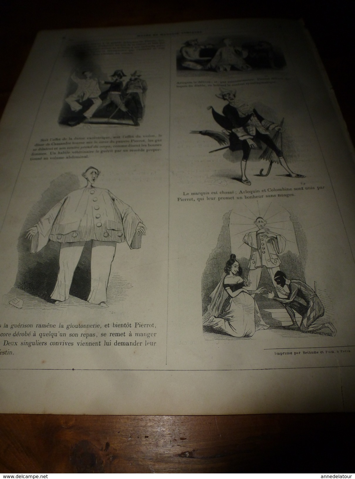 1840 Pierrot en Afrique,mélo orné de combat de sabre à quatre,moulinets,etc;SATAN ou le pacte infernal - MUSEE PHILIPON